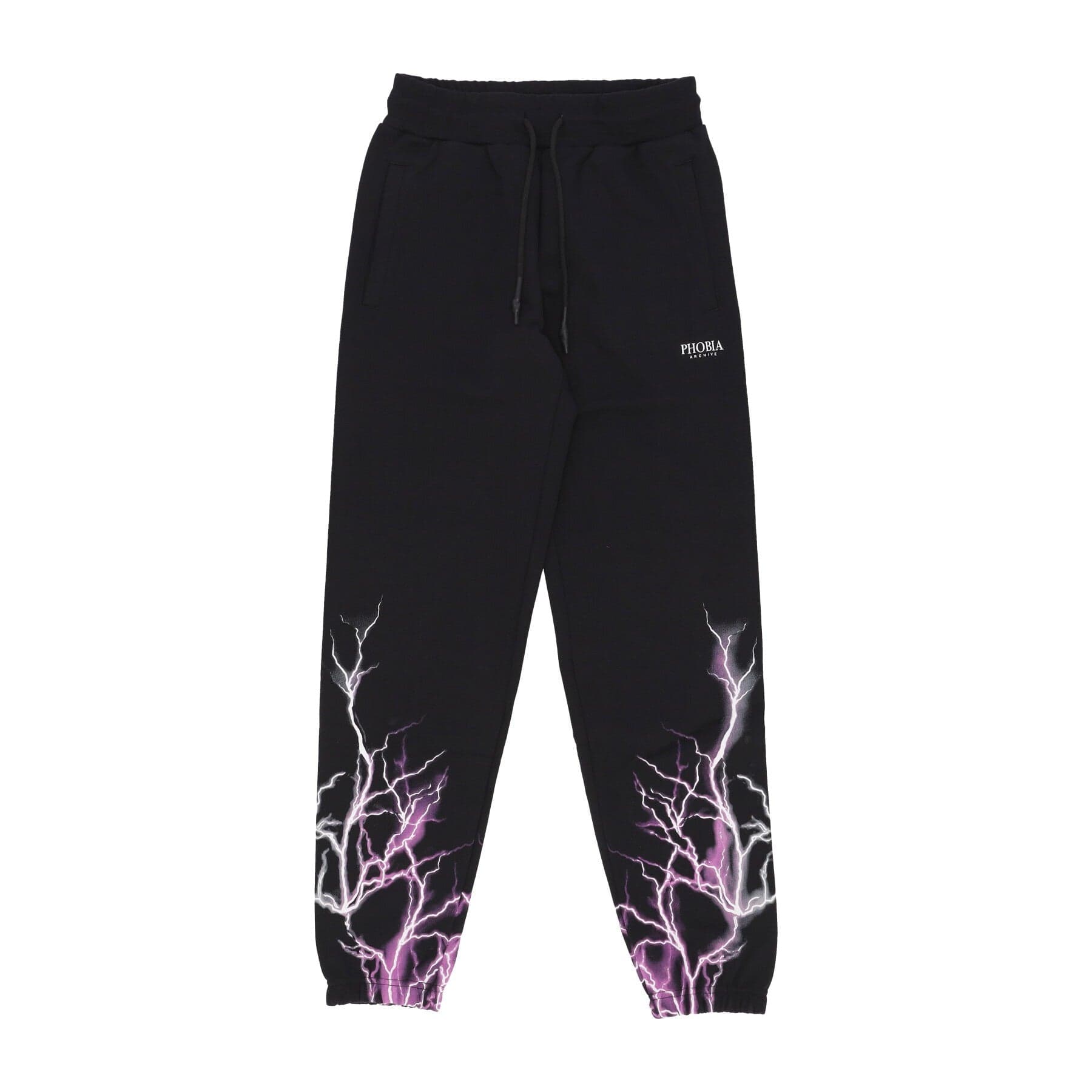PHOBIA Pantalone Tuta Leggero Uomo Lightning Pant Black/purple/grey - 3