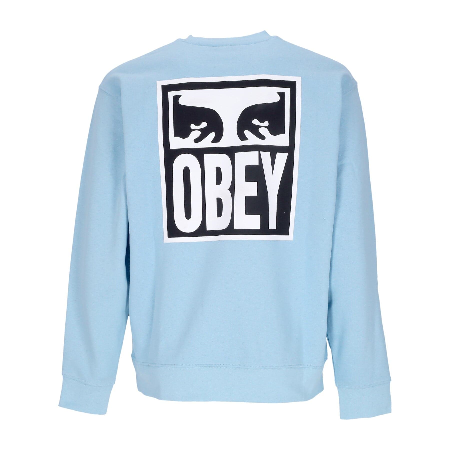 OBEY Felpa Leggera Girocollo Uomo Eyes Icon 2 Crew Premium  French Terry Sky Blue - 3
