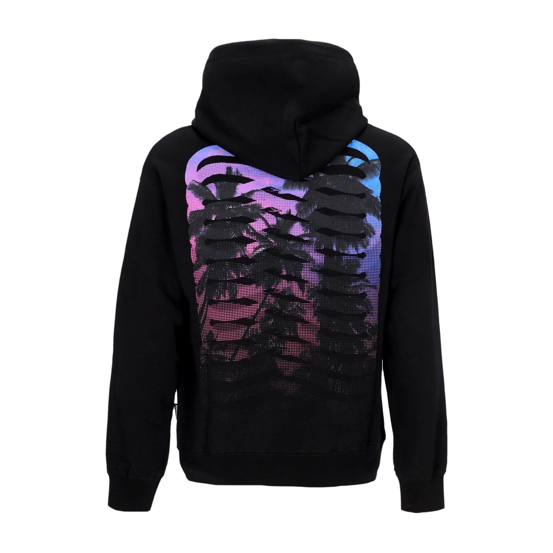 PROPAGANDA Felpa Leggera Cappuccio Uomo Ribs Sunset Hoodie Black - 3