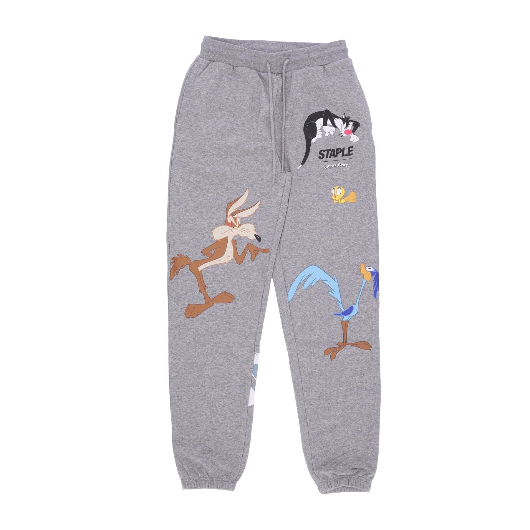 STAPLE Pantalone Tuta Leggero Uomo Lt Aop Sweatpant Heather Grey - 3