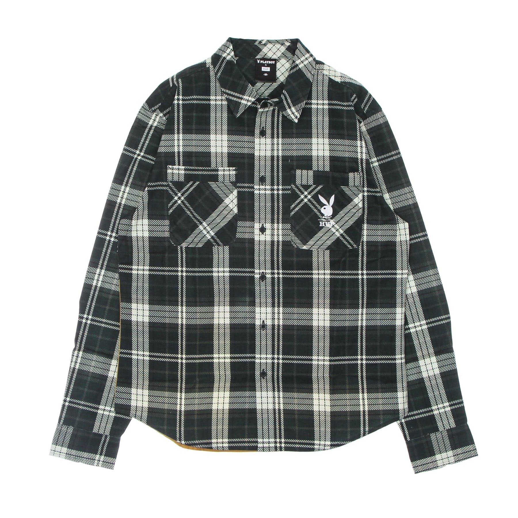 HUF Camicia Manica Lunga Uomo Monarch L/s Flannel X Playboy Black - 5