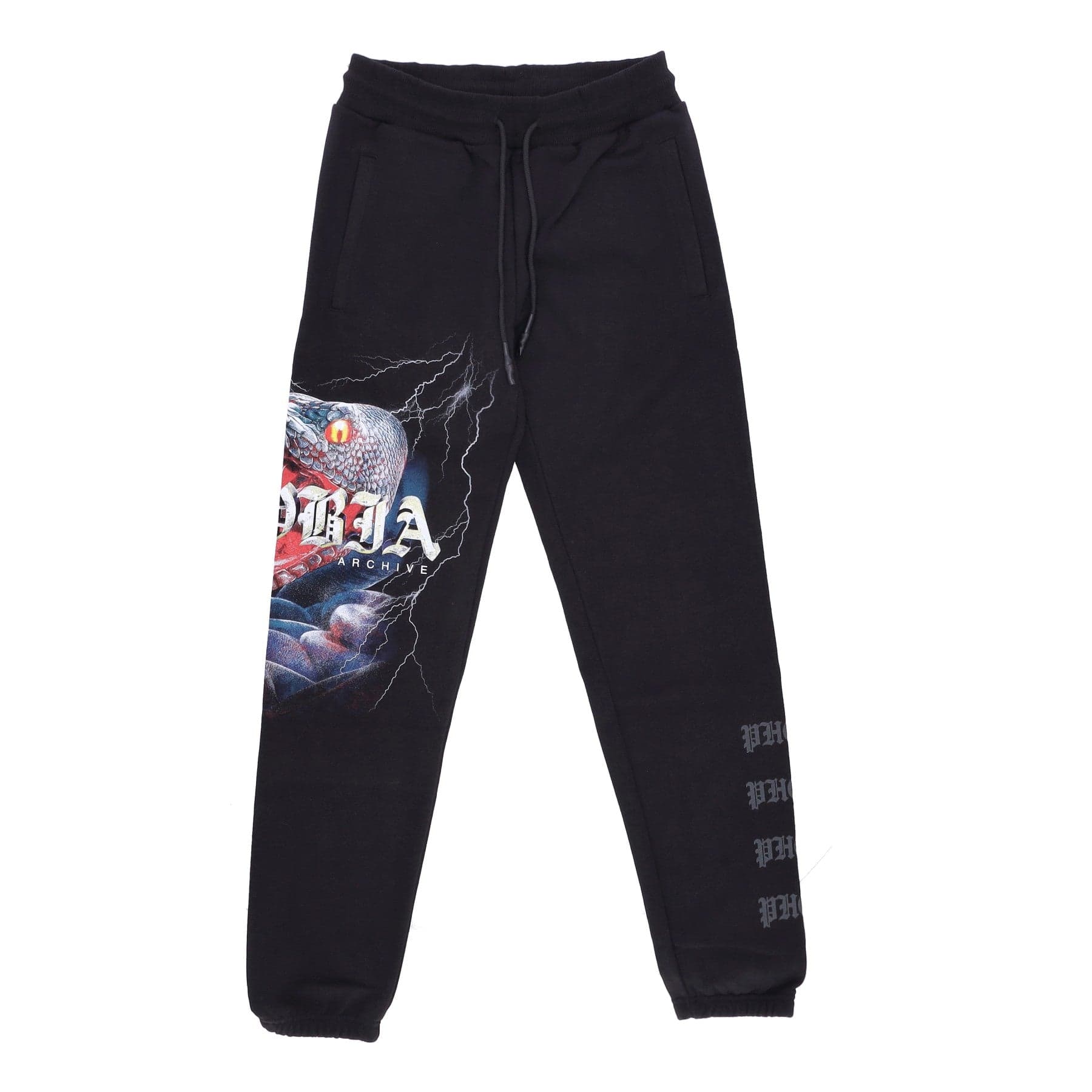 PHOBIA Pantalone Tuta Leggero Uomo Snake Pants Black - 4