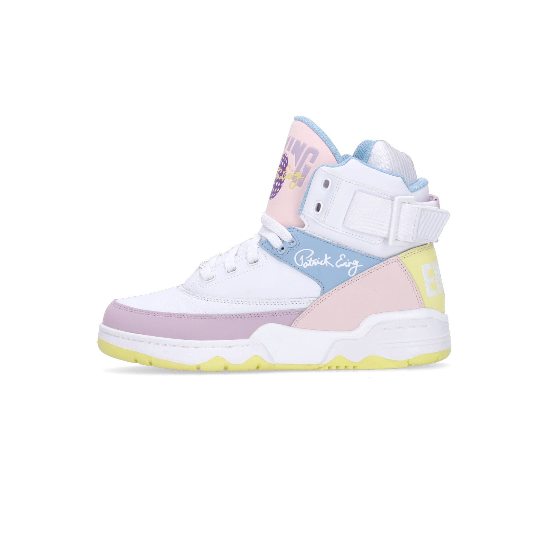 EWING ATHLETICS Scarpa Basket Uomo Ewing 33 Hi Eastern White/winsome Orchid/limelight - 8