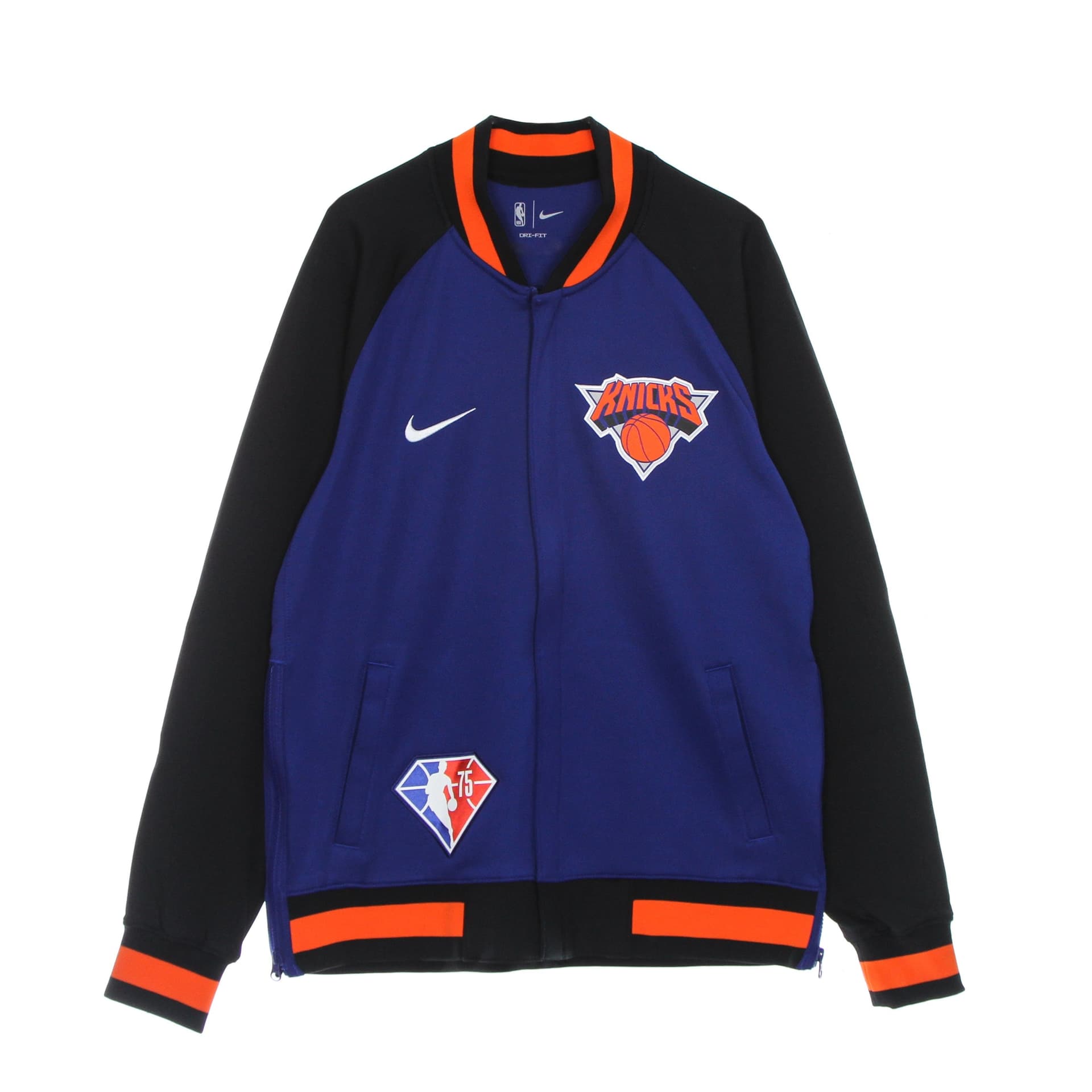 NIKE NBA Felpa Leggera College Uomo Nba Dri Fit Showtime L/s Jacket Neykni Rush Blue/black/white - 5