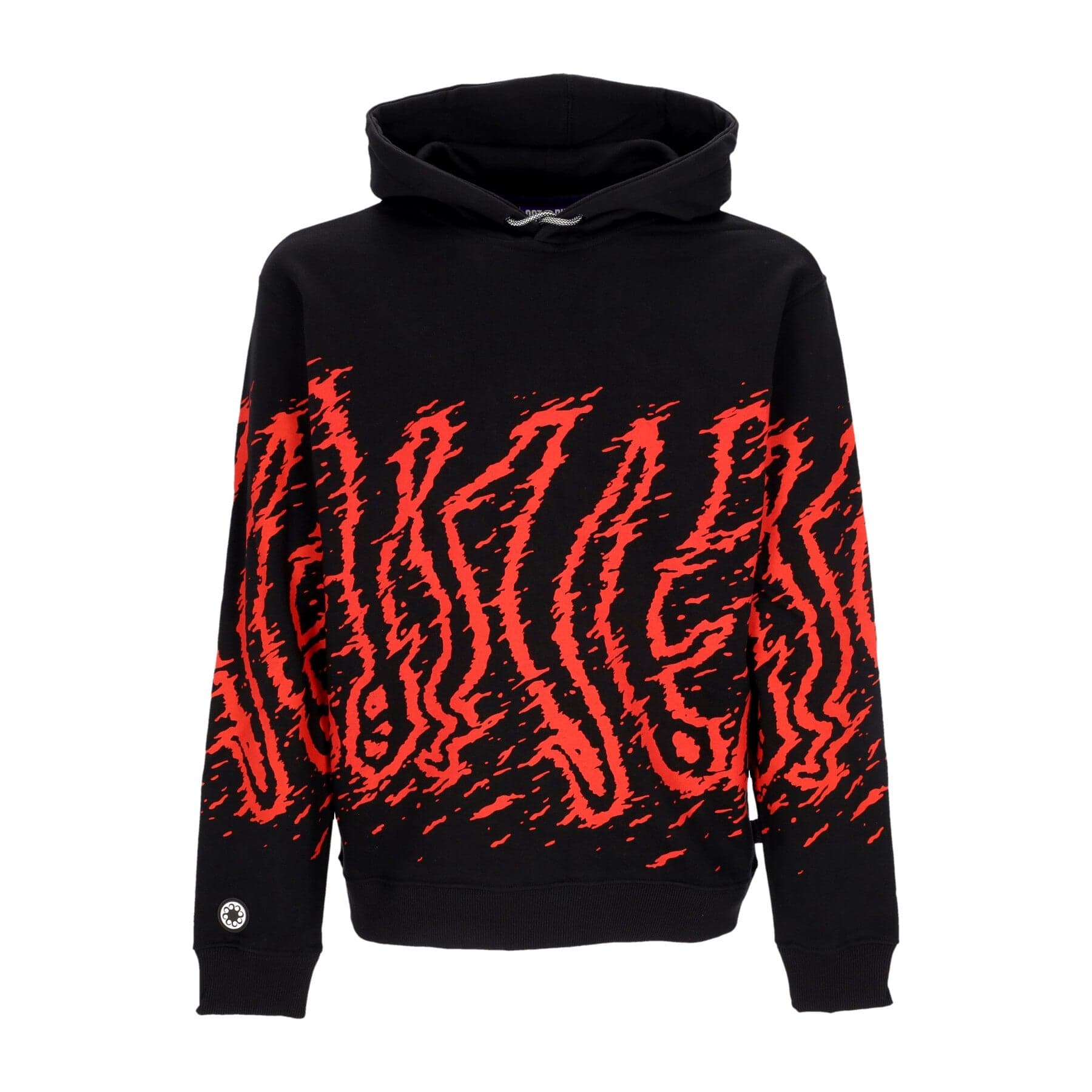 OCTOPUS Felpa Leggera Cappuccio Uomo Fast Hoodie Black/red - 3