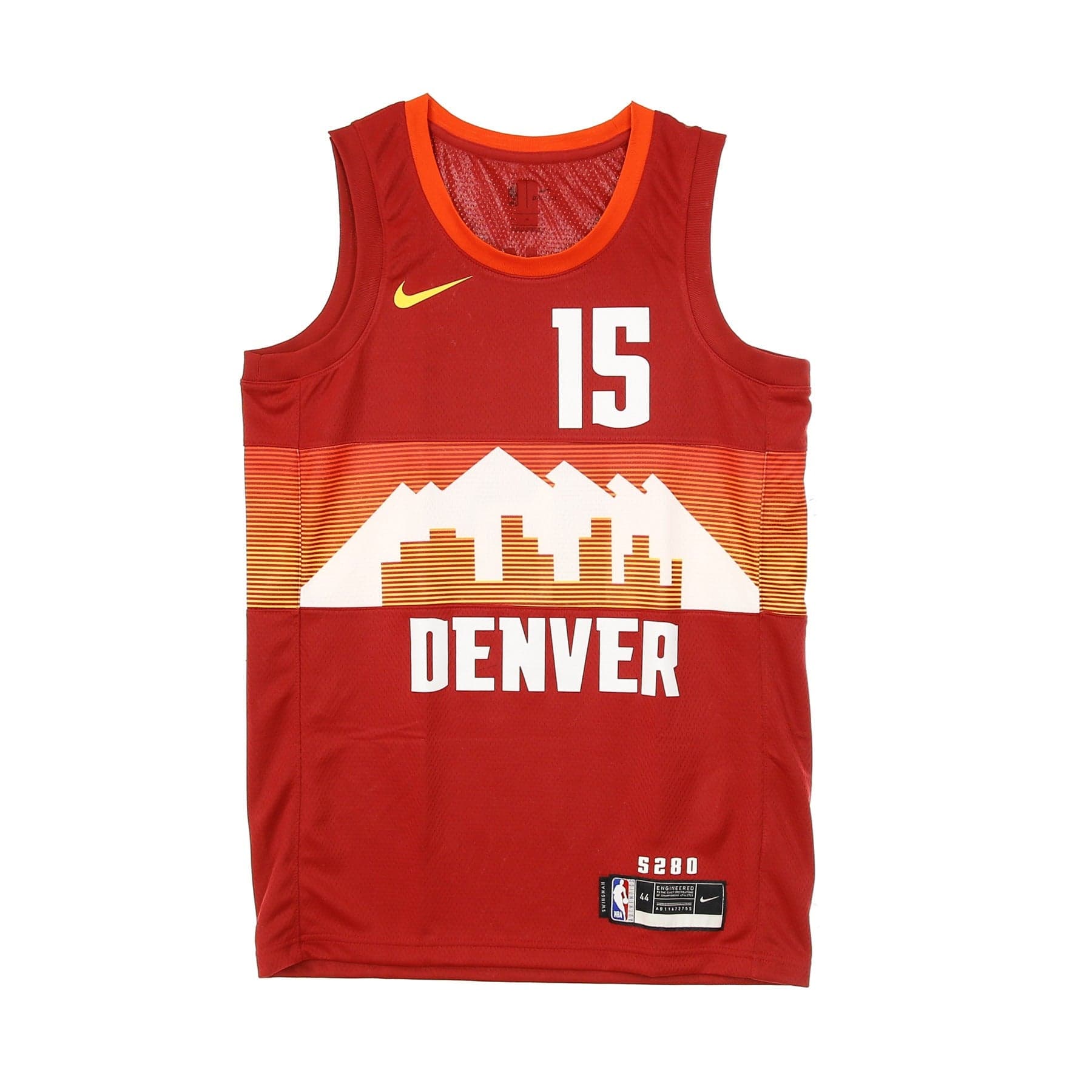 NIKE NBA Canotta Basket Uomo Nba Swingman Jersey City Edition 2020 No 15 Nikola Jokic Dennug Team Crimson/university Orange - 6