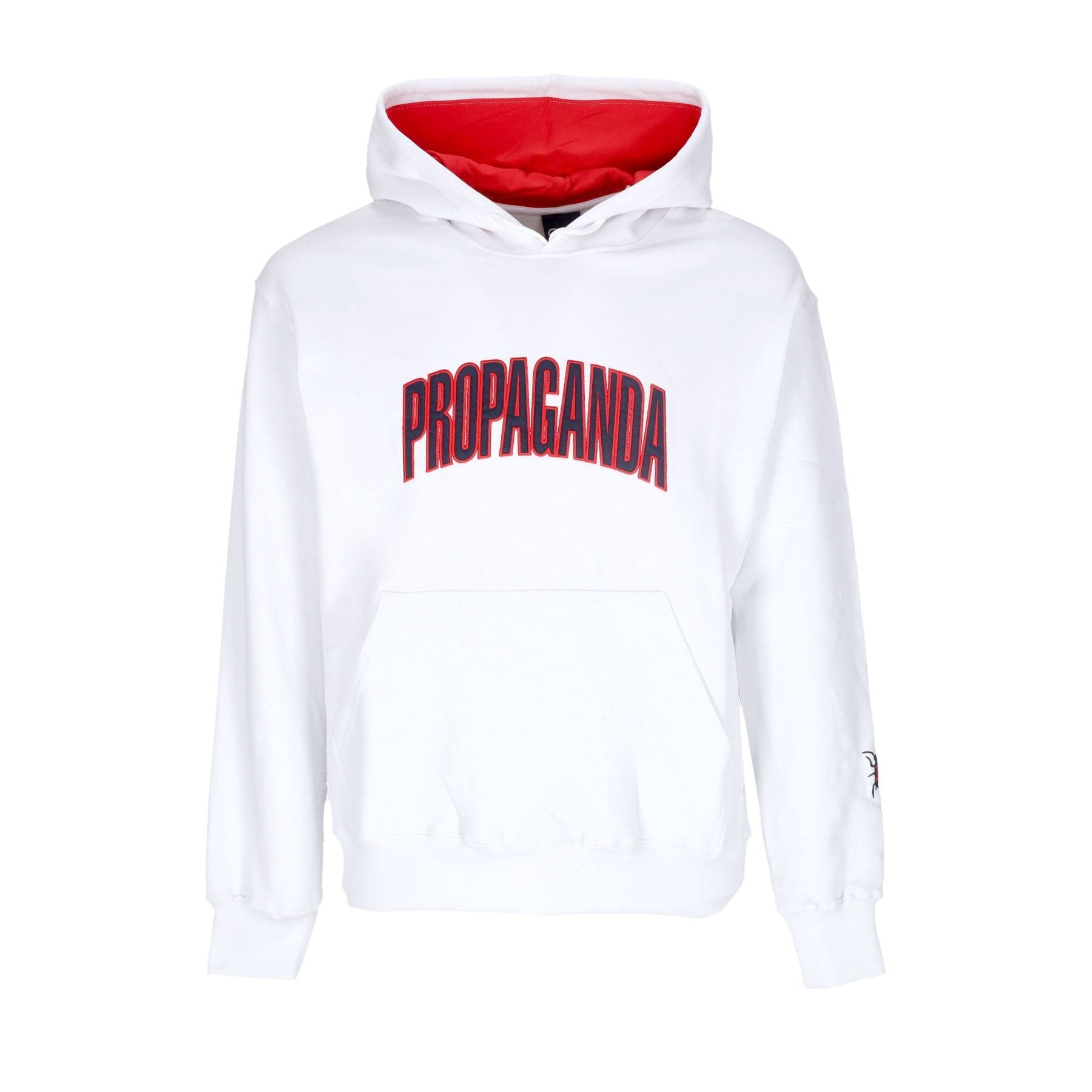 PROPAGANDA Felpa Cappuccio Uomo College Hoodie White - 3