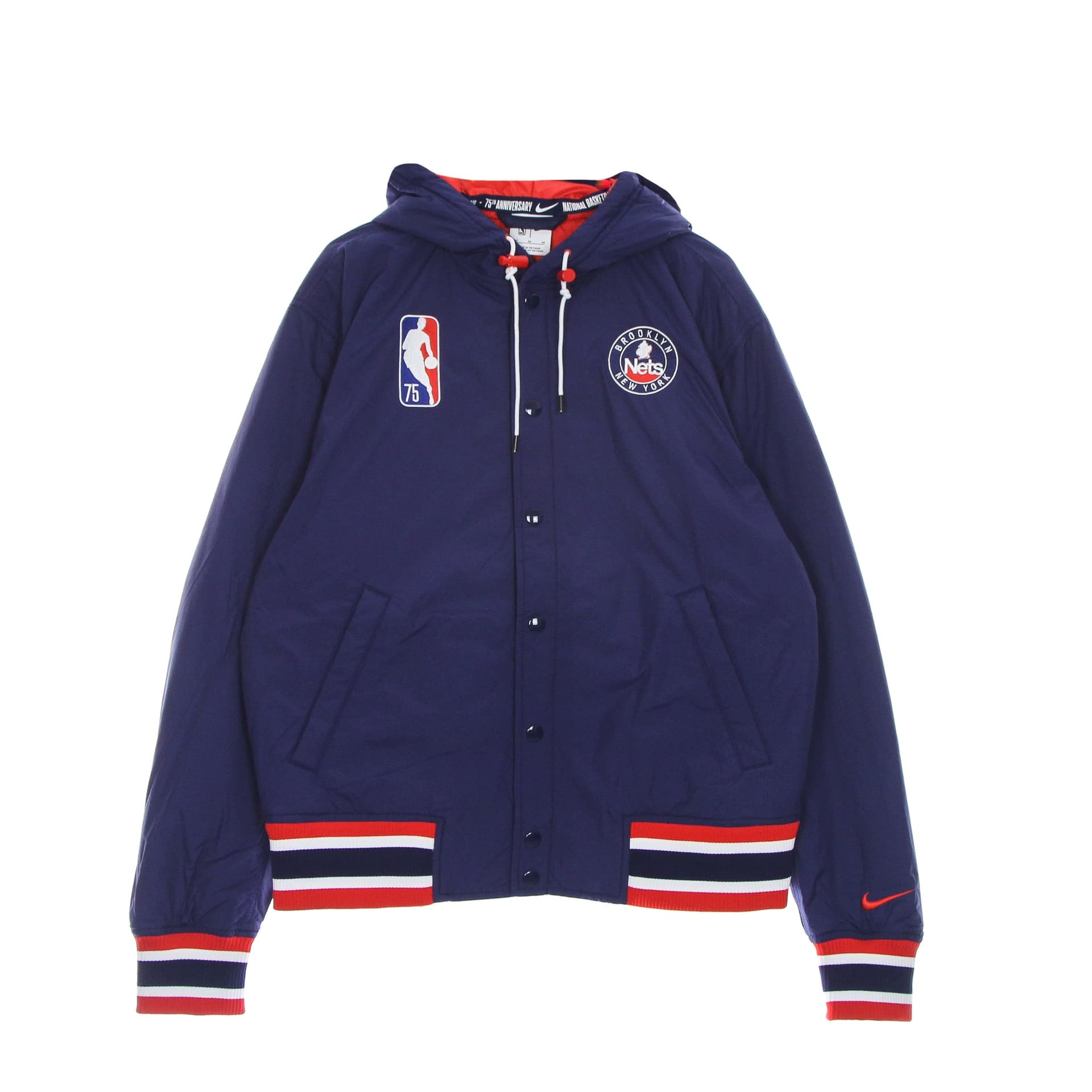 NIKE NBA Giubbotto Uomo Nba Courtside Full Zip Jacket Bronet Blue Void/university Red - 6