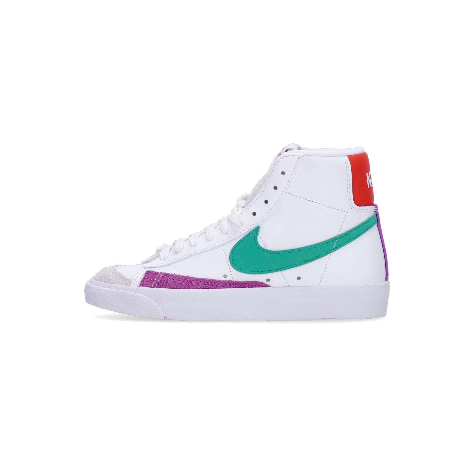 Nike Scarpa Alta Donna W Blazer Mid 77 White/stadium Green/picante Red - 7