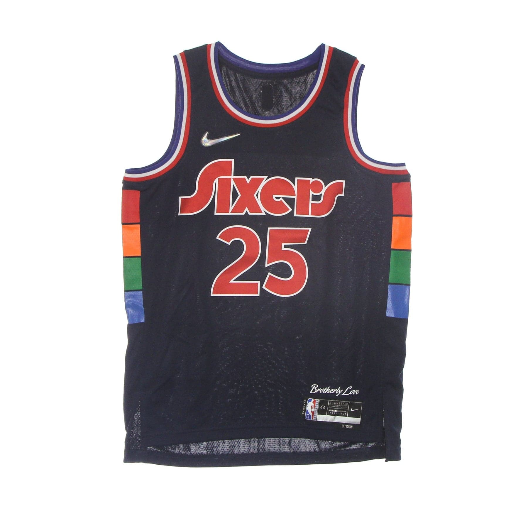 NIKE NBA Canotta Basket Uomo Nba Dri-fit Swingman Jersey City Edition No 25 Ben Simmons Phi76b College Navy – nero
