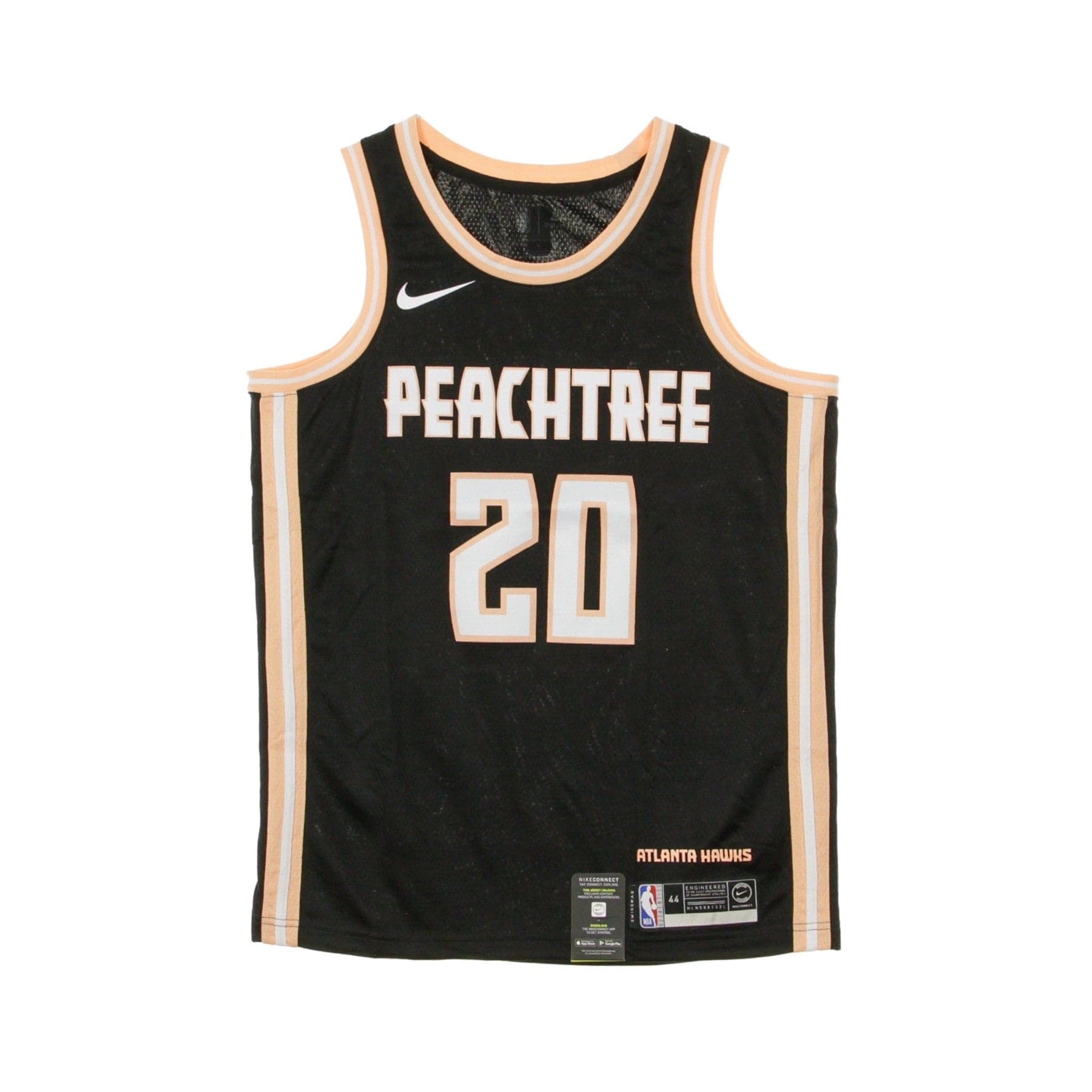 NIKE NBA Canotta Basket Uomo Nba Swingman Jersey City Edition No 20 John Collins Atlhaw Black - 6
