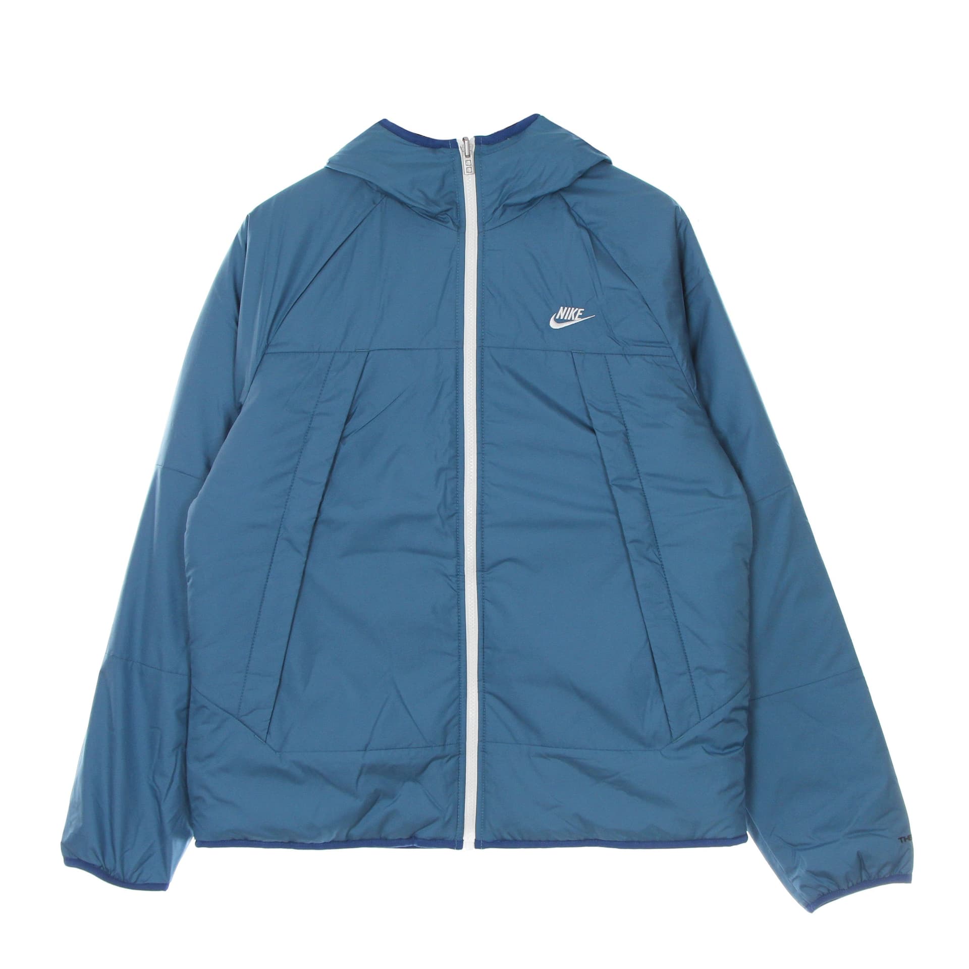Nike Piumino Uomo Therma Fit Legacy Reversible Hooded Jacket Rift Blue/saturn Gold/sail - 12