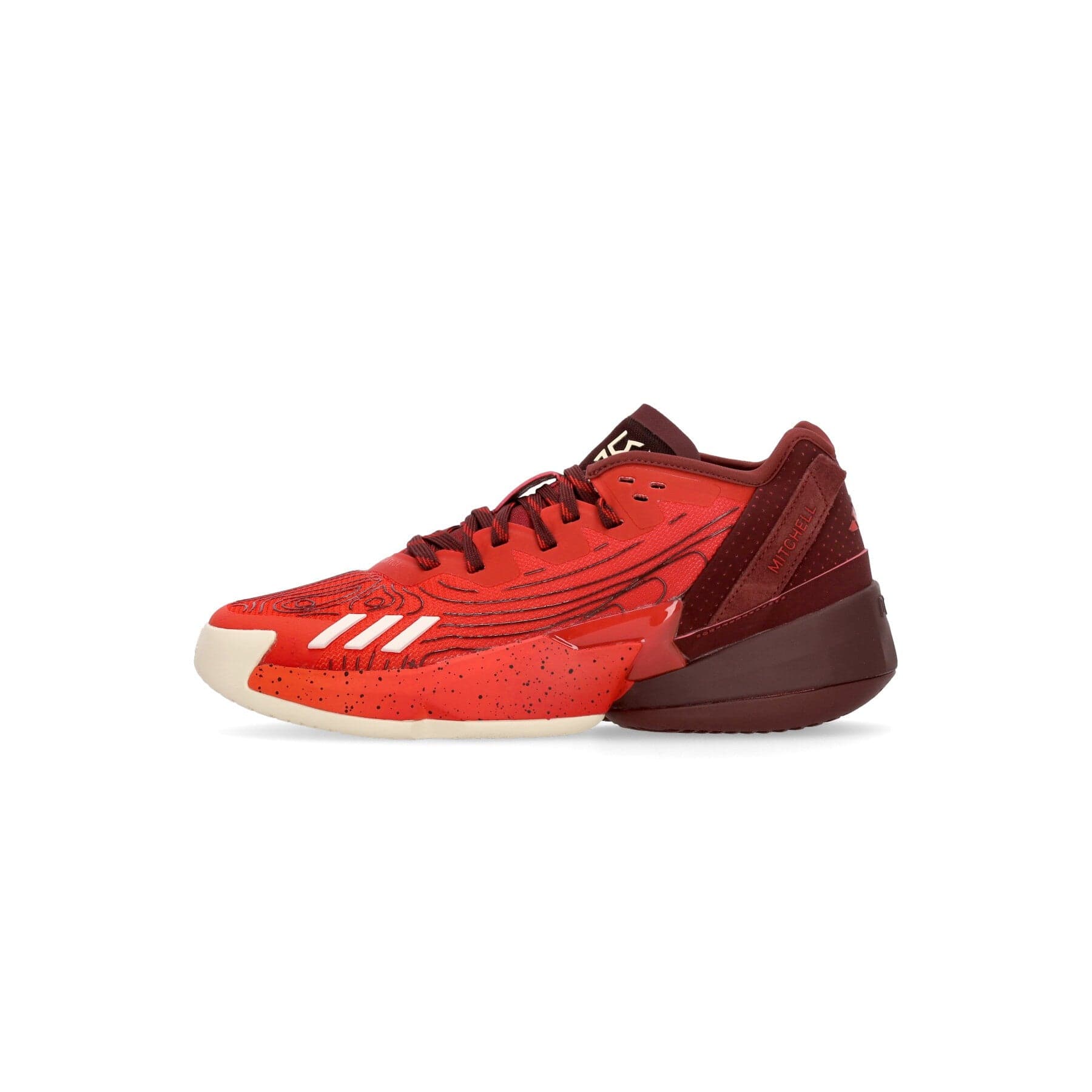 Adidas Scarpa Basket Uomo D.o.n. Issue 4 Better Scarlet/cloud White/shadow Red - 7