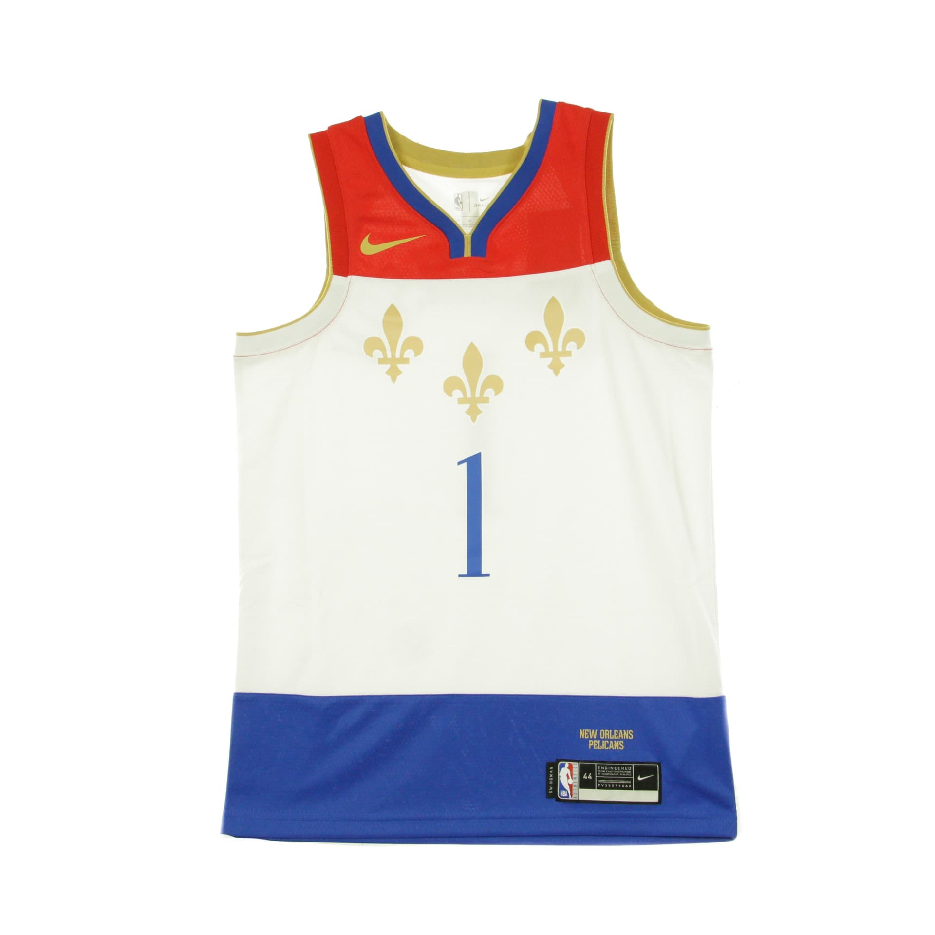 NIKE NBA Canotta Basket Uomo Nba Swingman Jersey City Edition 2020 No 1 Williamson Zion Neopel White - 5