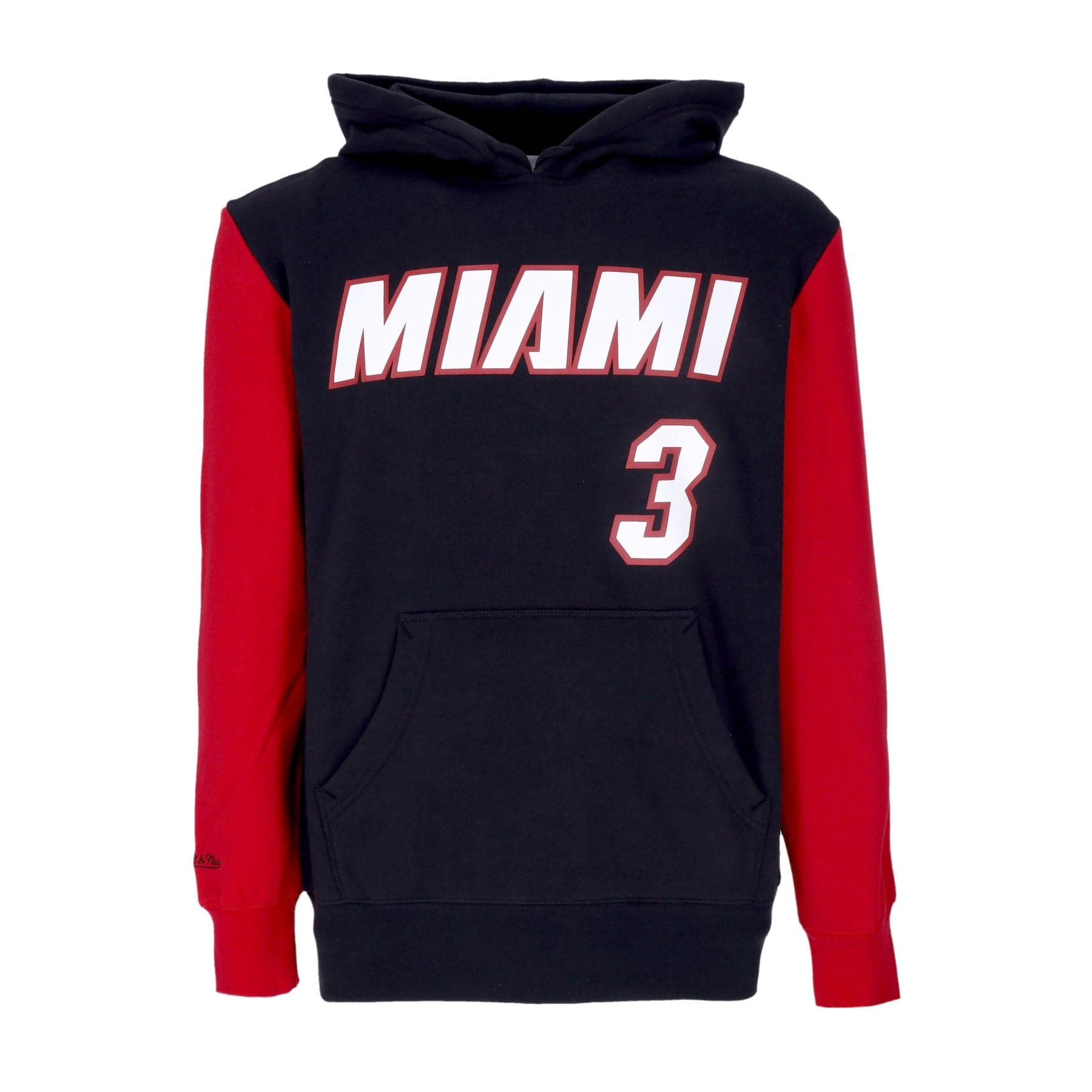 MITCHELL &amp; NESS Felpa Cappuccio Uomo Nba Fashion Fleece Hoodie 2006 No 3 Dwyane Wade Hardwood Classics  Miahea Original Team Colors - 3