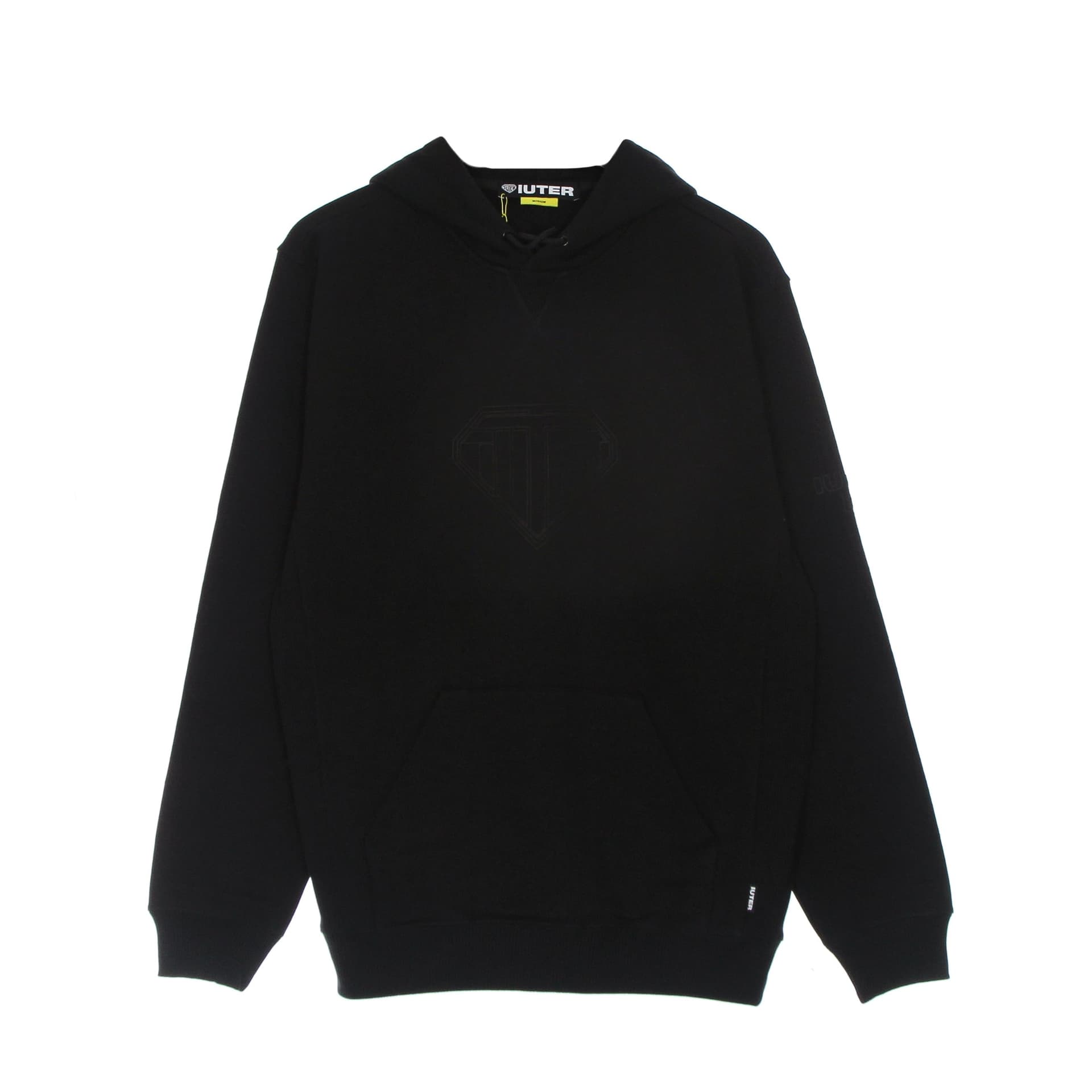 IUTER Felpa Cappuccio Uomo Logo Hoodie Black - 6