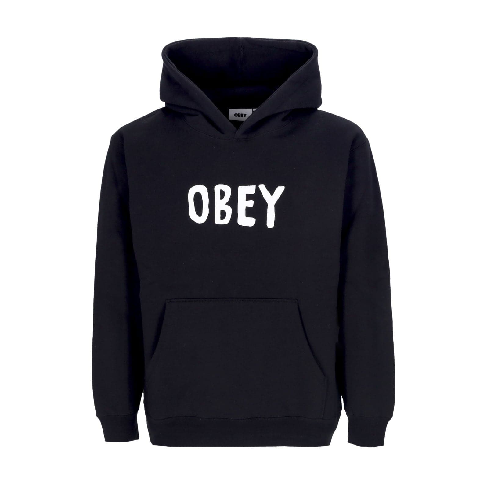 OBEY Felpa Cappuccio Uomo Og Type Extra Hooded Premium Fleece Black - 4