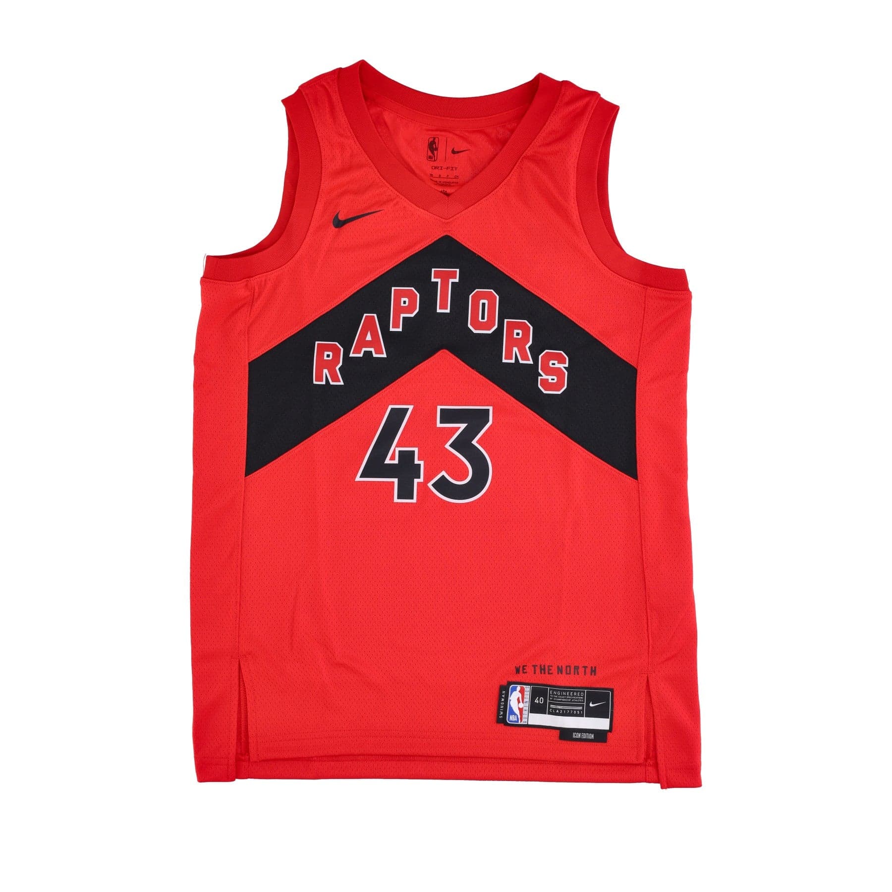 NIKE NBA Canotta Basket Uomo Nba Icon Edition 22 Dri Fit Swingman Jersey No 43 Pascal Siakam Torrap University Red - 5