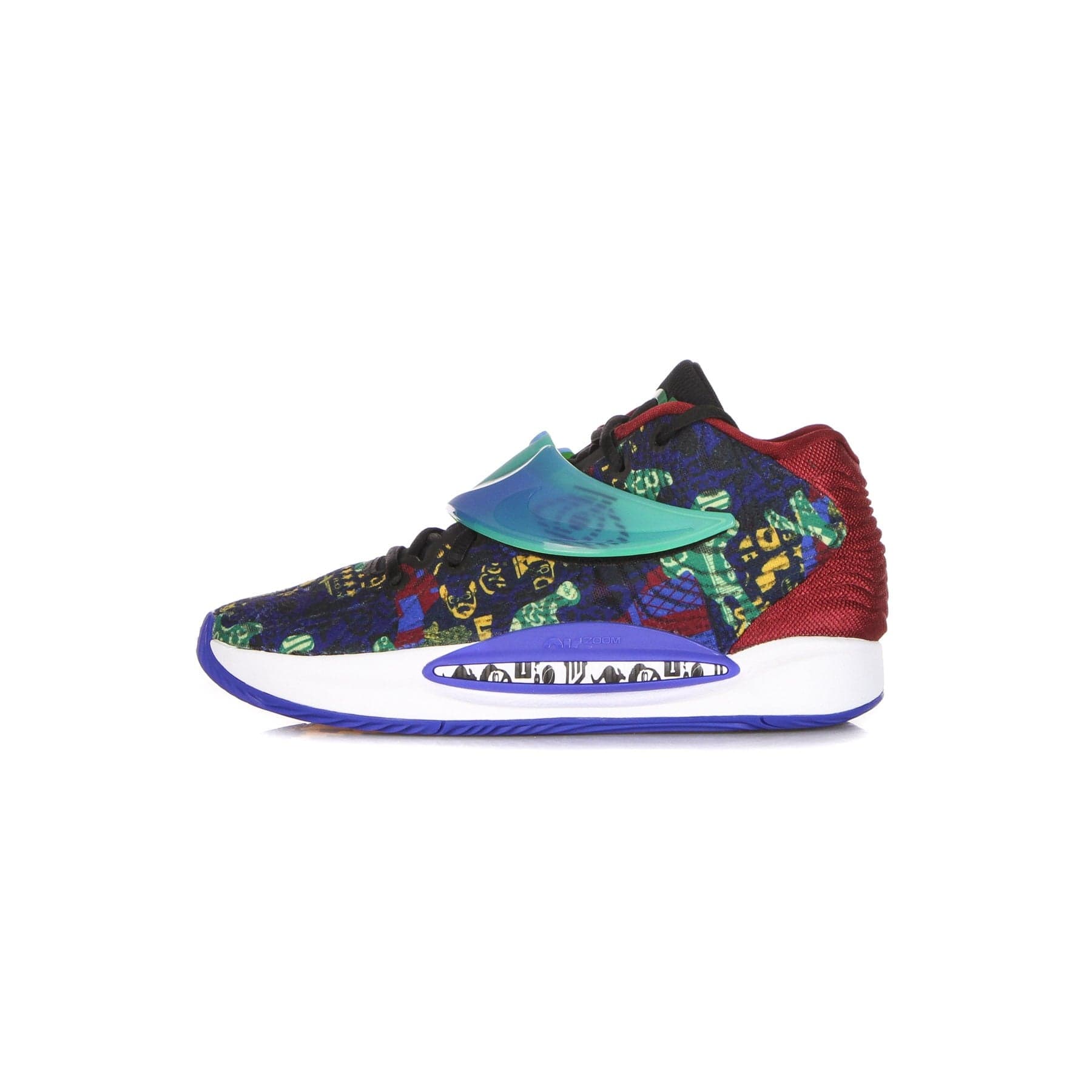 NIKE NBA Scarpa Basket Uomo Kd14 Ngr Sapphire/melon Tint/deep Royal Blue - 15