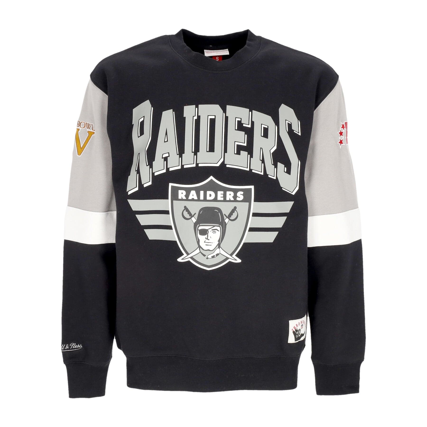 MITCHELL &amp; NESS Felpa Girocollo Uomo Nfl All Over Crew 3.0 Oakrai Original Team Colors - 5