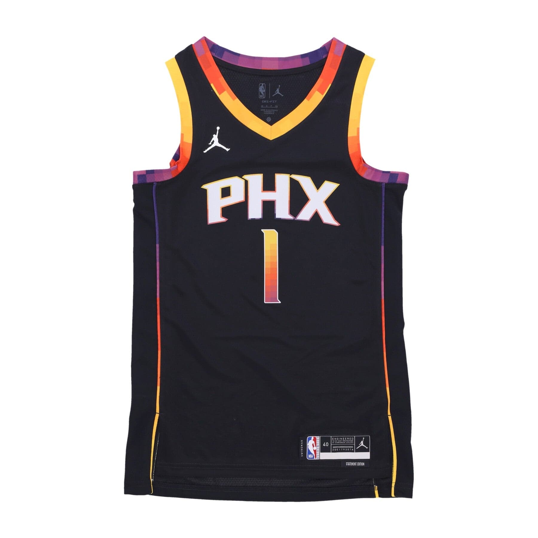 JORDAN NBA Canotta Uomo Nba Statement Edition 22 Dri-fit Swingman Jersey No 1 Devin Booker Phosun Black - 4