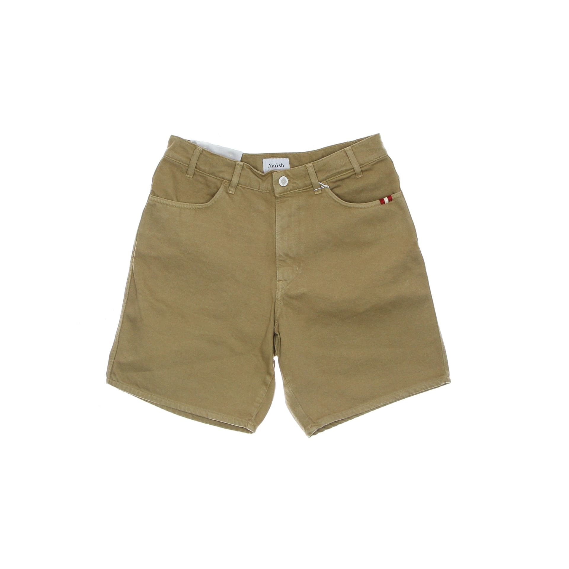 AMISH Jeans Corto Uomo Bermuda Bernie Amish Bull Sw Beige - 5