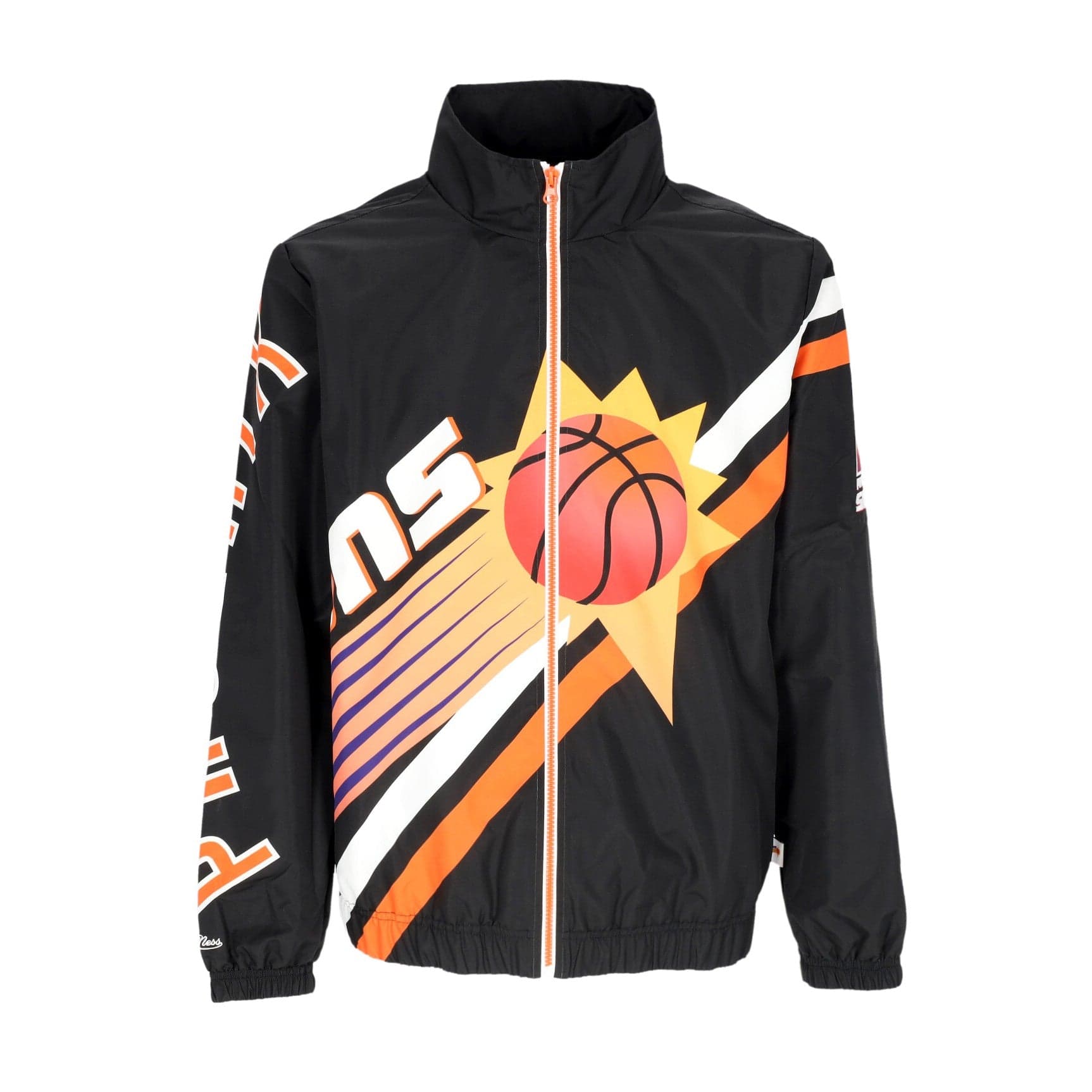 MITCHELL &amp; NESS Giacca a Vento Uomo Nba Exploded Logo Warm Up Jacket Hardwood Classics Phosun Black - 4