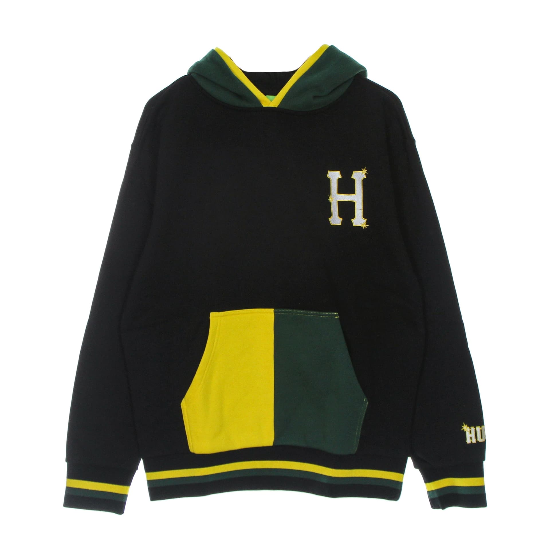 HUF Felpa Cappuccio Uomo Sideline P/o Hoodie Black - 4
