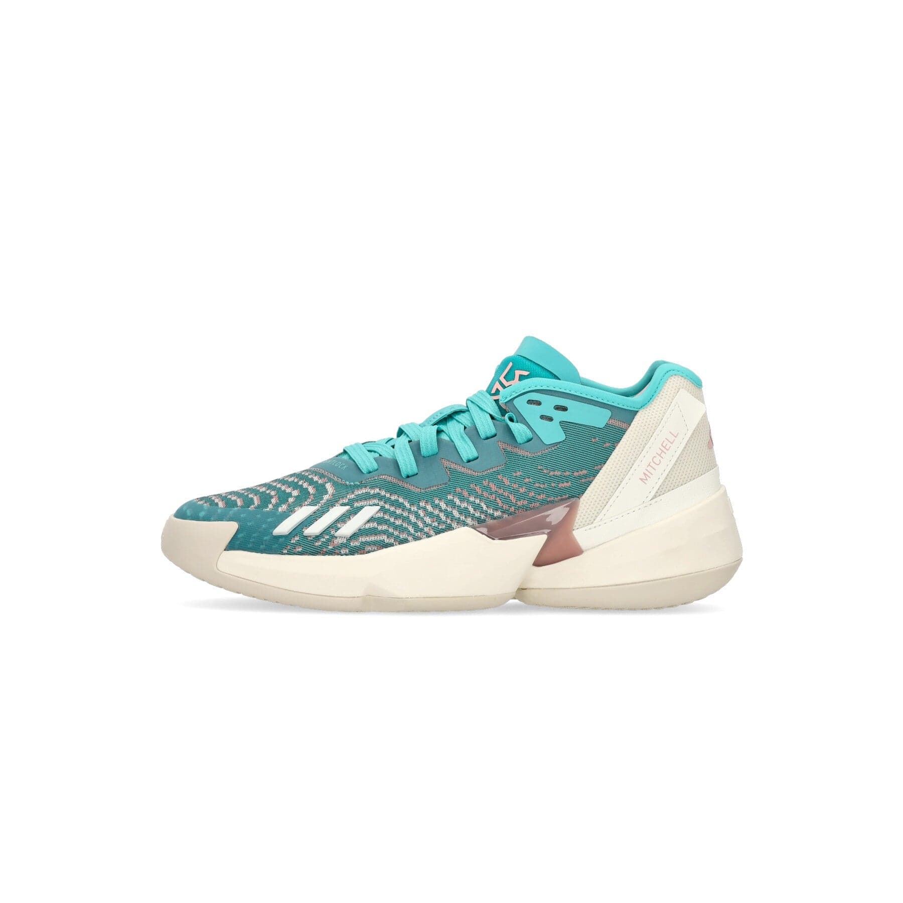 Adidas Scarpa Basket Uomo D.o.n. Issue 4 Semi Mint Rush/wonder Mauve/off White - 7