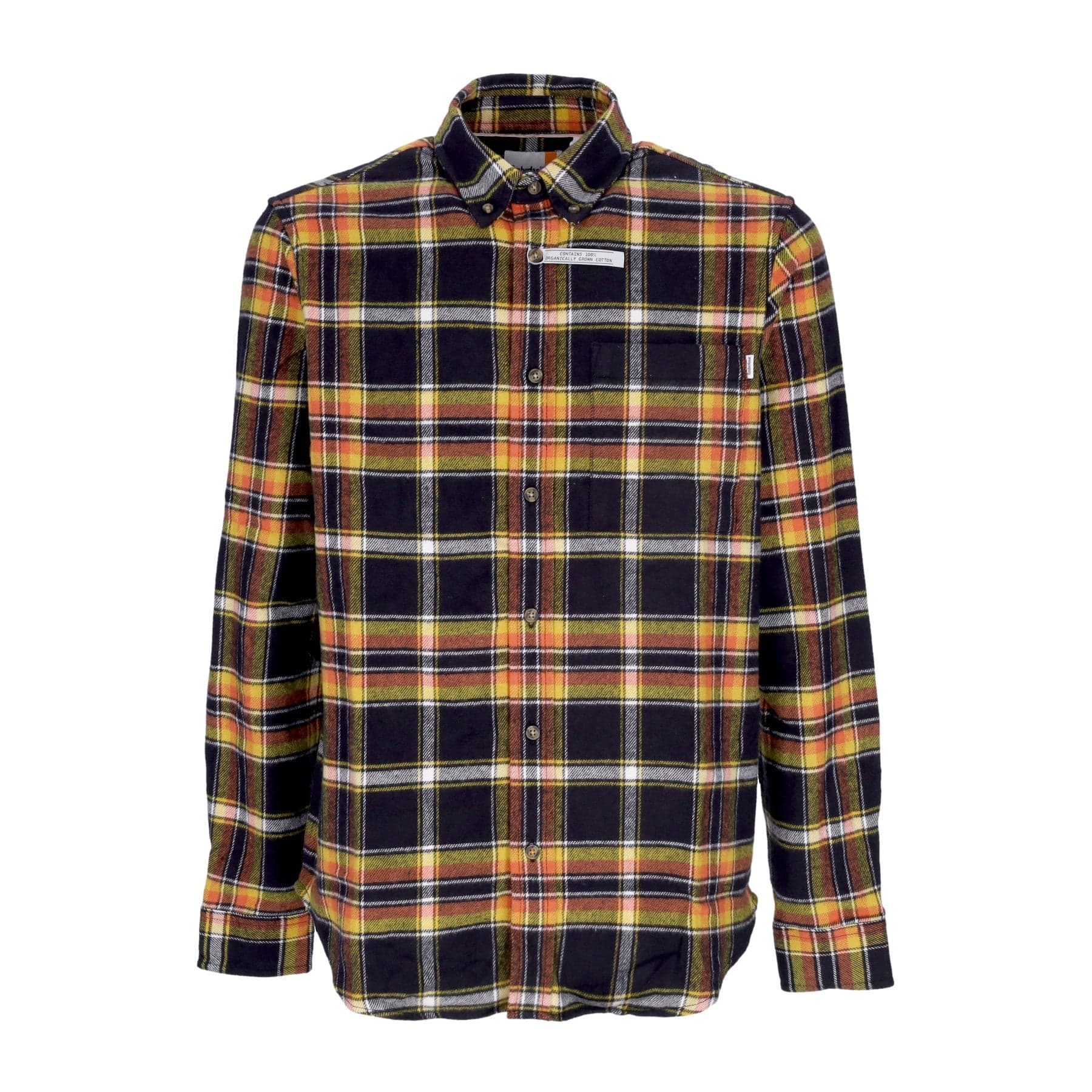TIMBERLAND Camicia Manica Lunga Uomo Flannel Plaid Shirt Black - 4