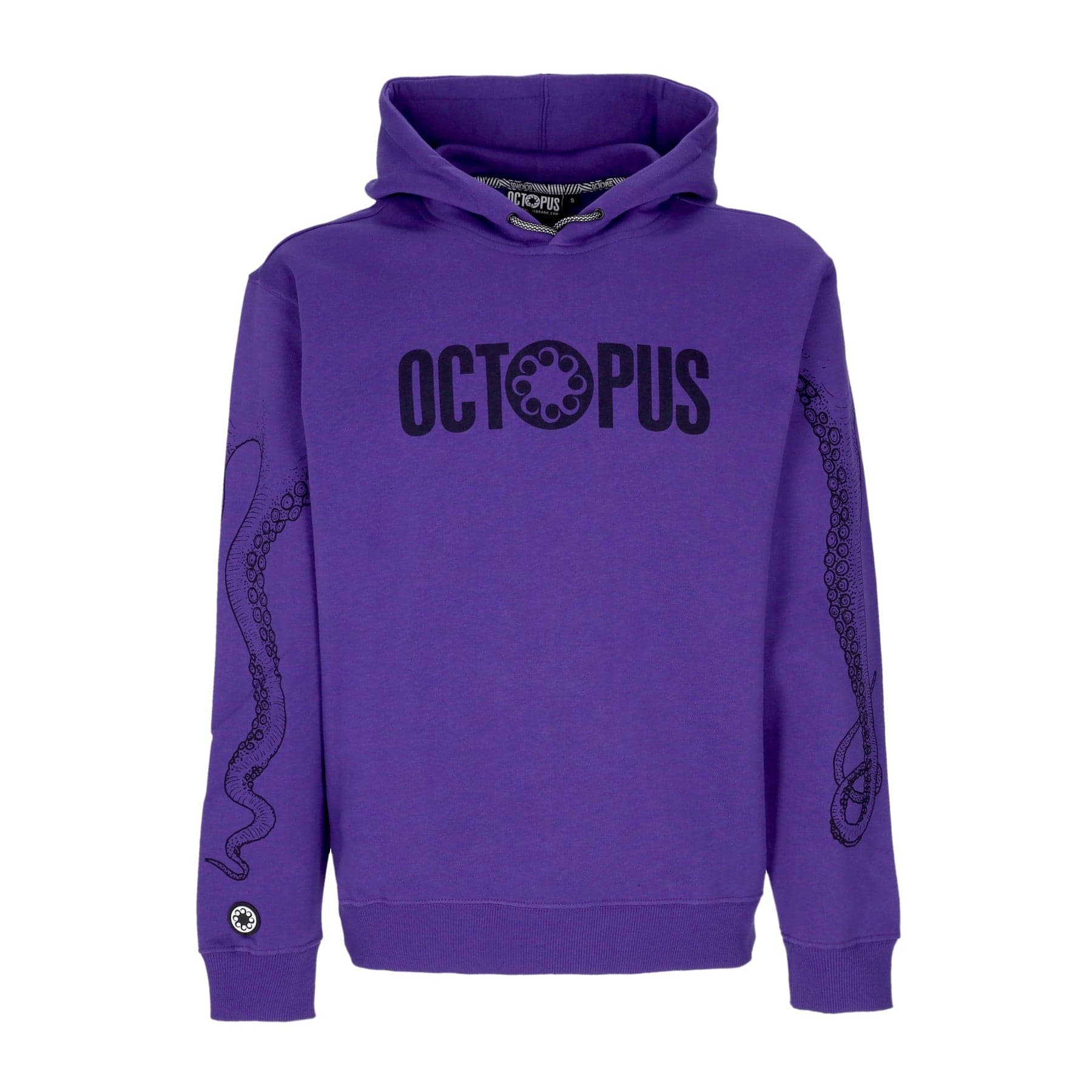 OCTOPUS Felpa Cappuccio Uomo Outline Logo Hoodie Purple - 4