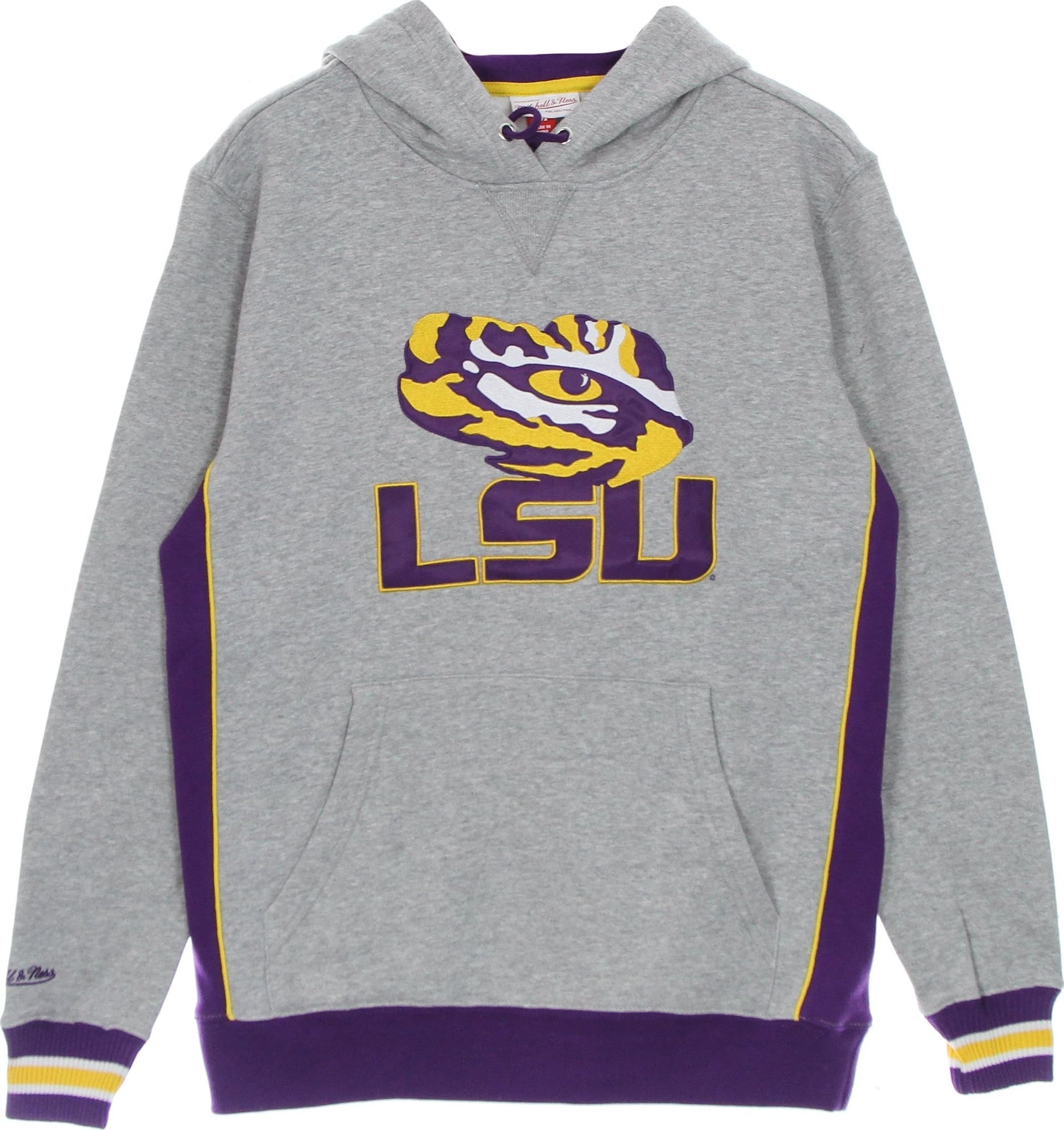 MITCHELL &amp; NESS Felpa Cappuccio Uomo Ncaa Pinnacle Heavyweight Fleece Hoodie Loutig Purple/yellow – Mitchell & Ness –