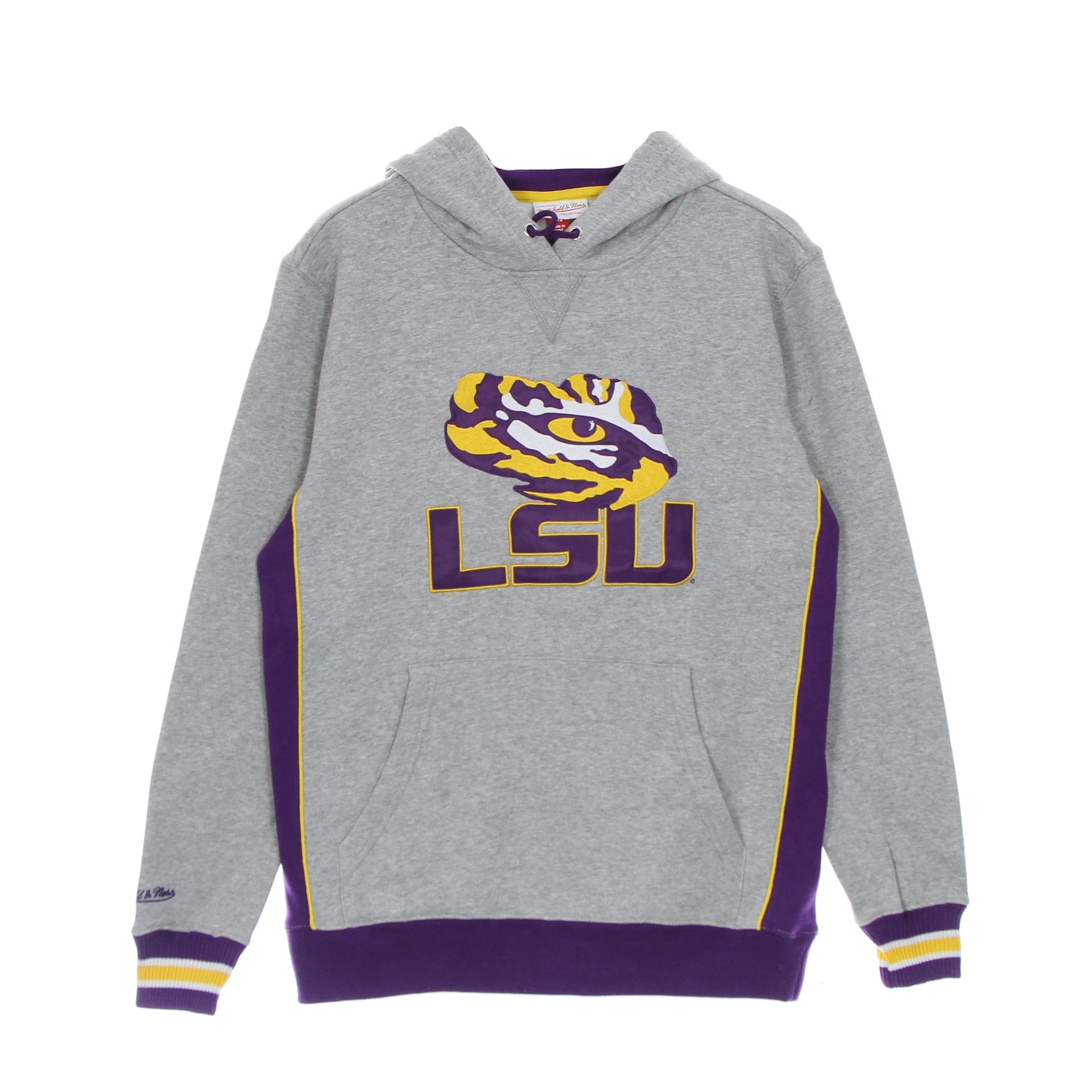 MITCHELL &amp; NESS Felpa Cappuccio Uomo Ncaa Pinnacle Heavyweight Fleece Hoodie Loutig Purple/yellow - 5