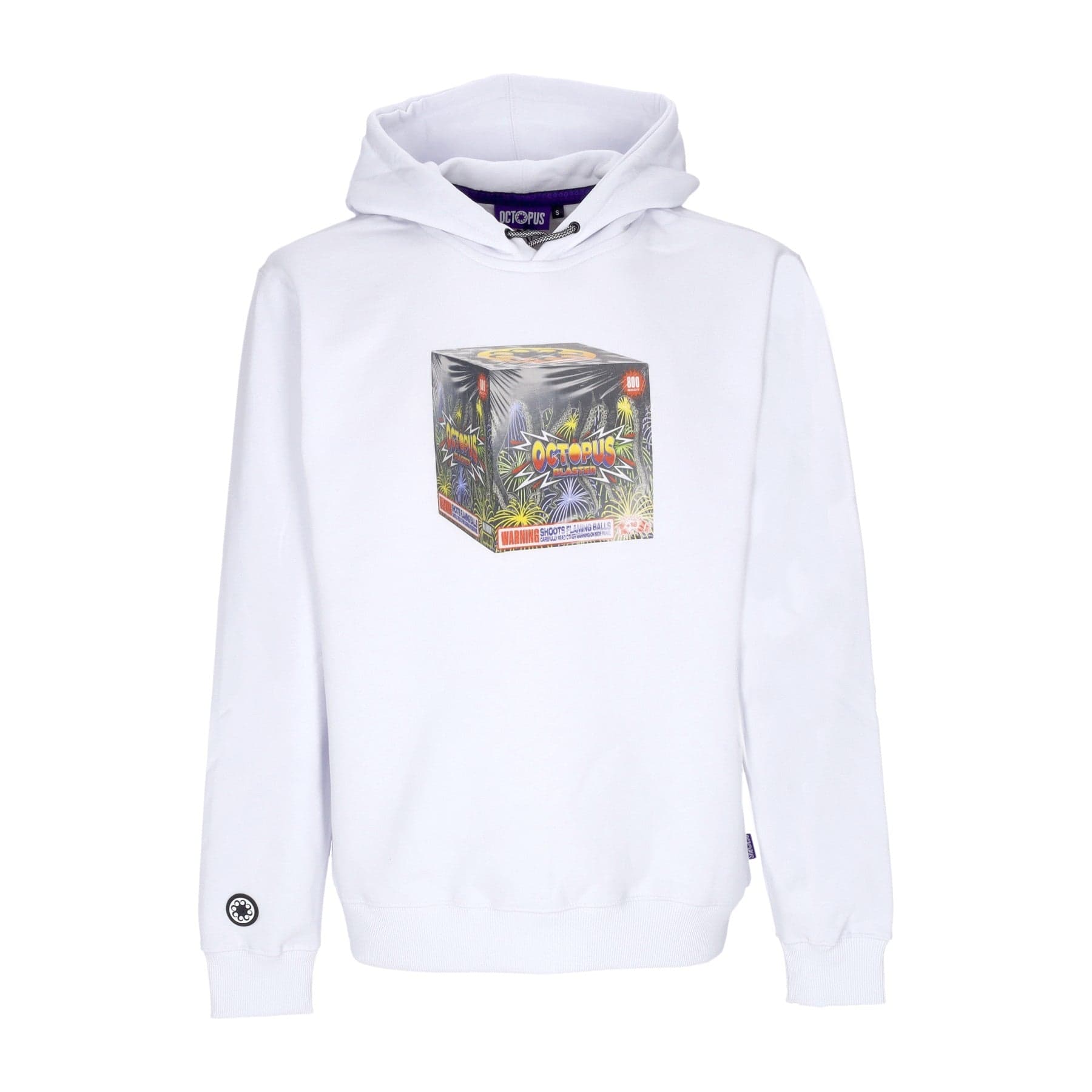 OCTOPUS Felpa Cappuccio Uomo Blaster Hoodie White - 4