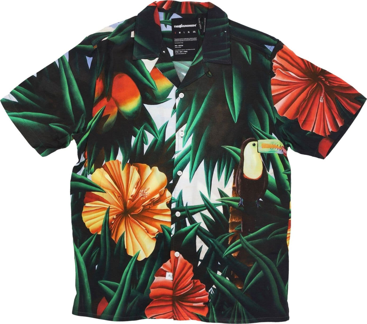 THE HUNDREDS Camicia Manica Corta Uomo Blooming Woven Forest – maglia