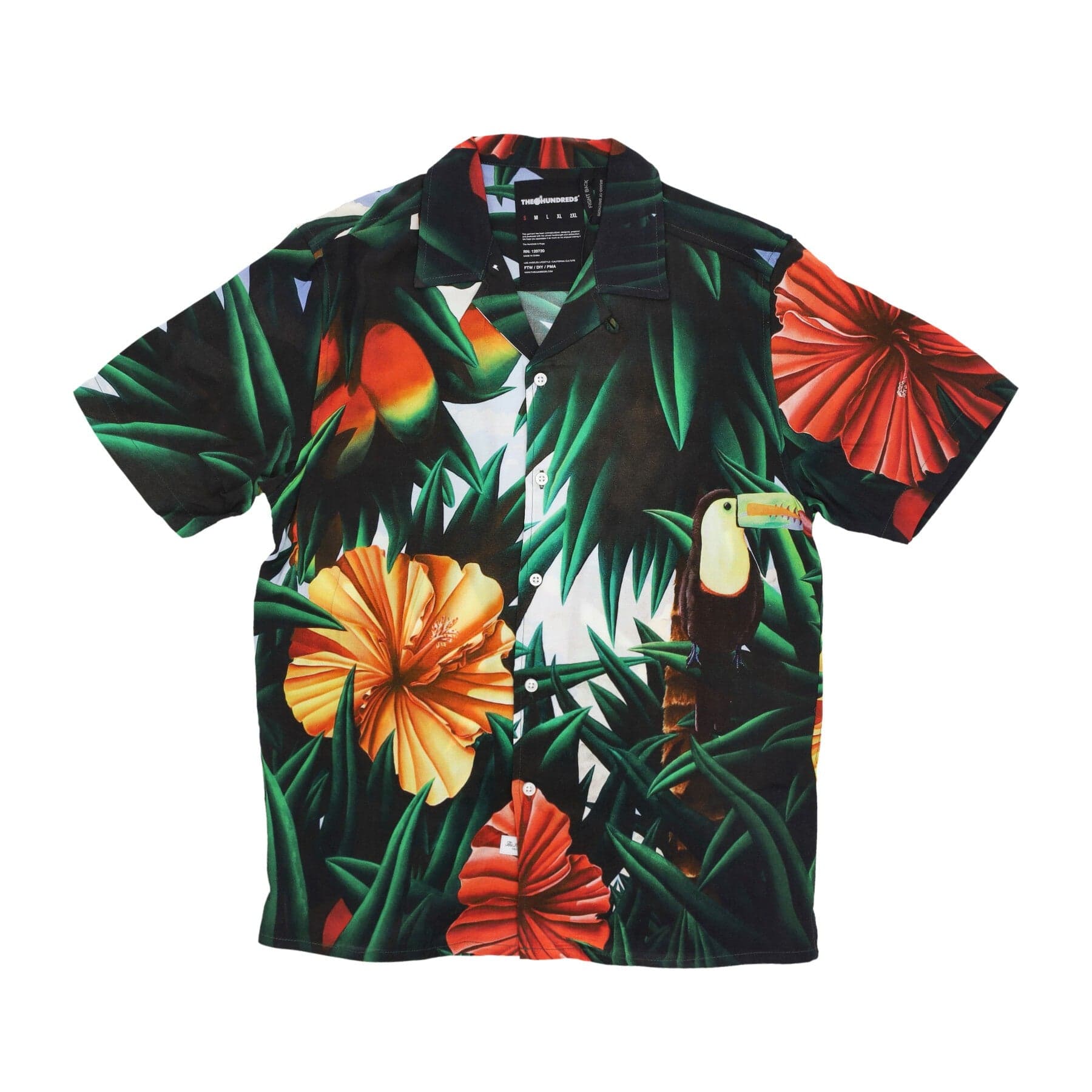THE HUNDREDS Camicia Manica Corta Uomo Blooming Woven Forest - 4