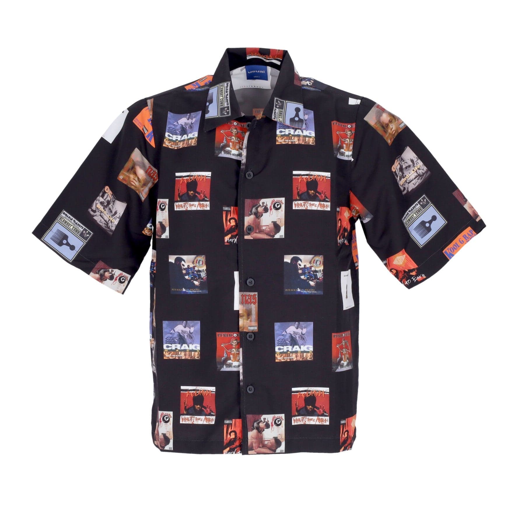 USUAL Camicia Manica Corta Uomo Covers Shirt Black - 4
