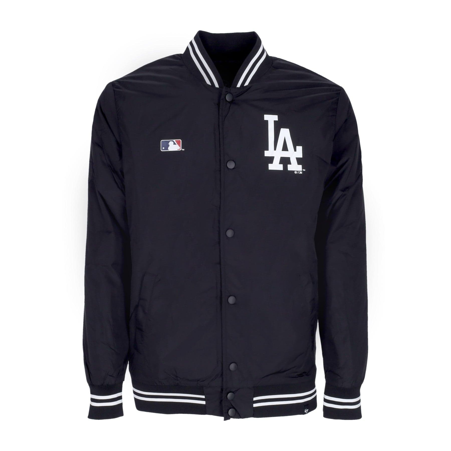 47 BRAND Giubbotto Bomber Uomo Mlb Drift Track Jacket Losdod Jet Black - 4