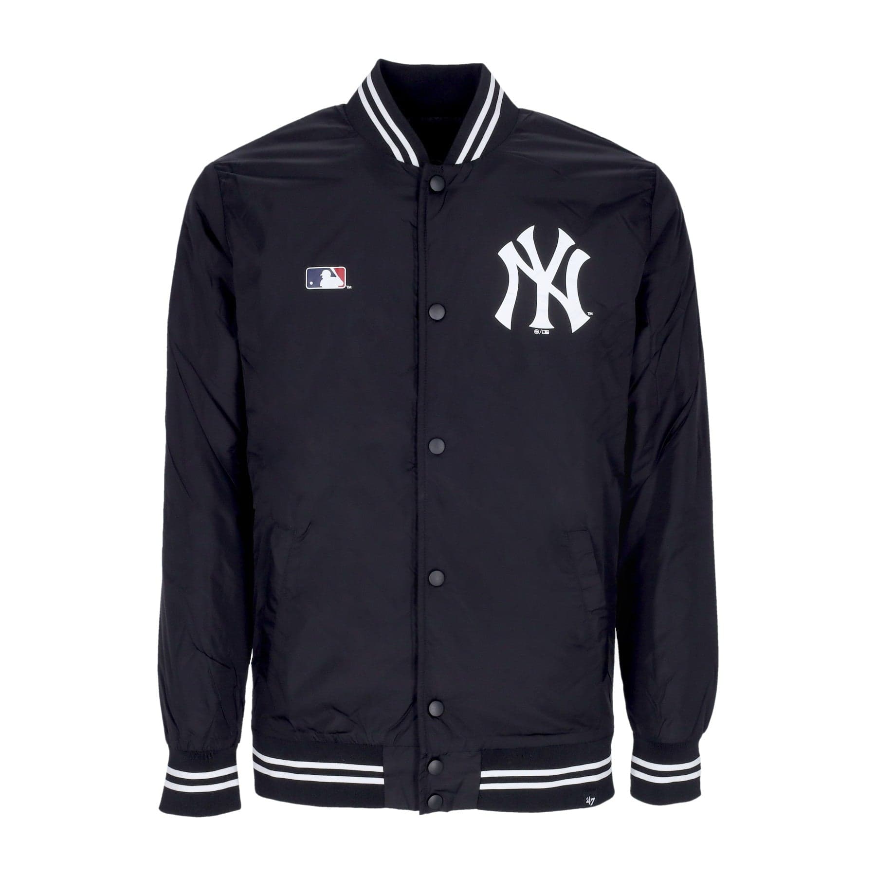 47 BRAND Giubbotto Bomber Uomo Mlb Drift Track Jacket Neyyan Jet Black - 4