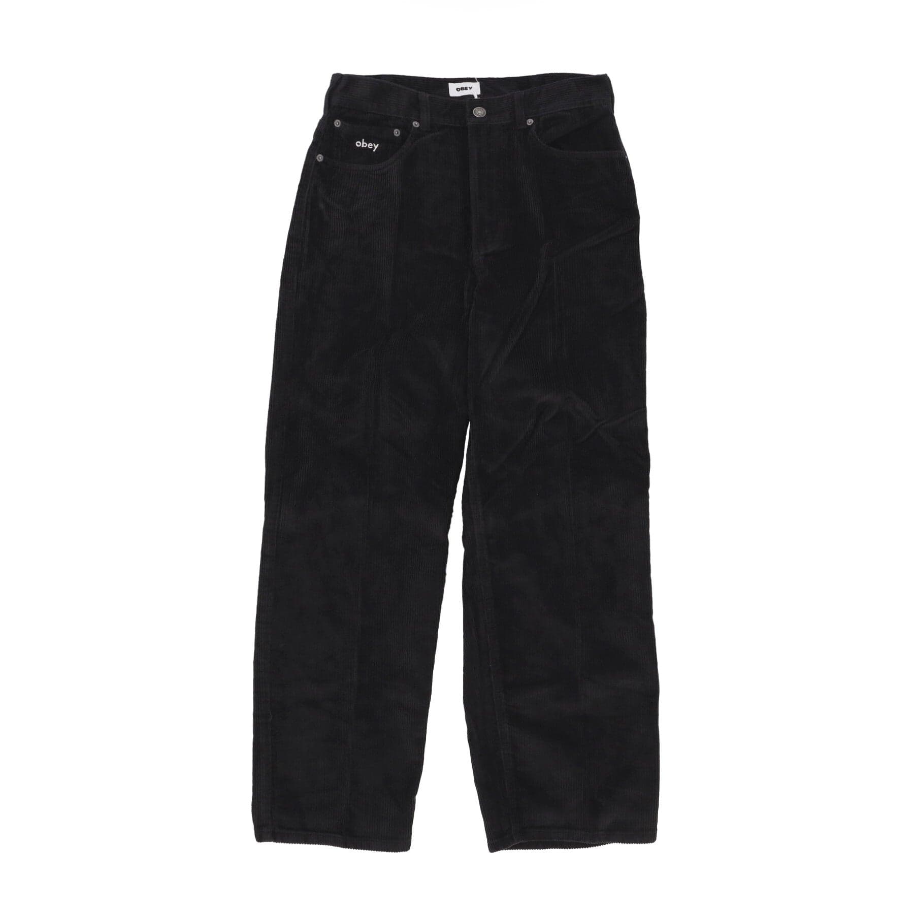 OBEY Pantalone Lungo Uomo Bigwig Baggy Corduroy Pant Digital Black - 3