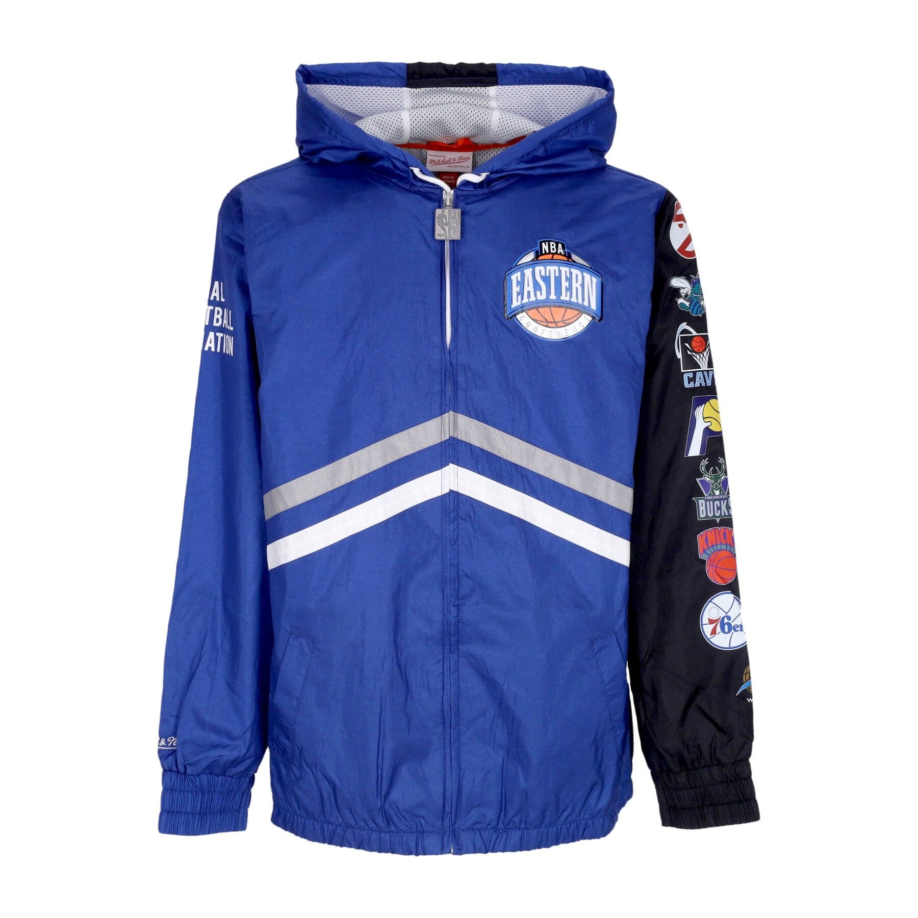 MITCHELL &amp; NESS Giacca a Vento Uomo Nba Undeniable Full Zip Windbreaker Hardwood Classics Team East Royal - 4
