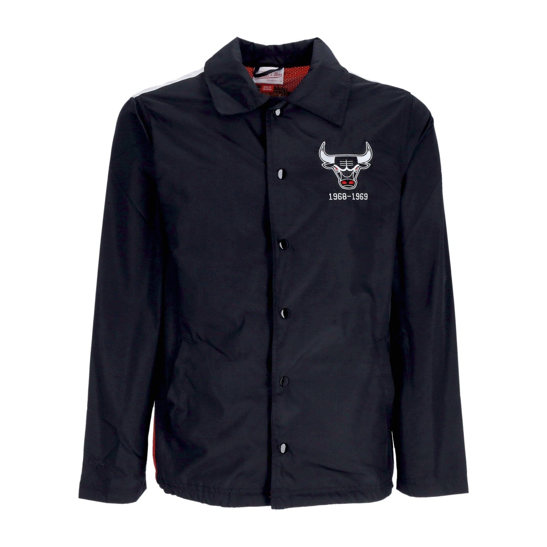 MITCHELL &amp; NESS Giacca Coach Jacket Uomo Nba Big Face Coach Jacket 5.0 Hardwood Classics Chibul Black - 4
