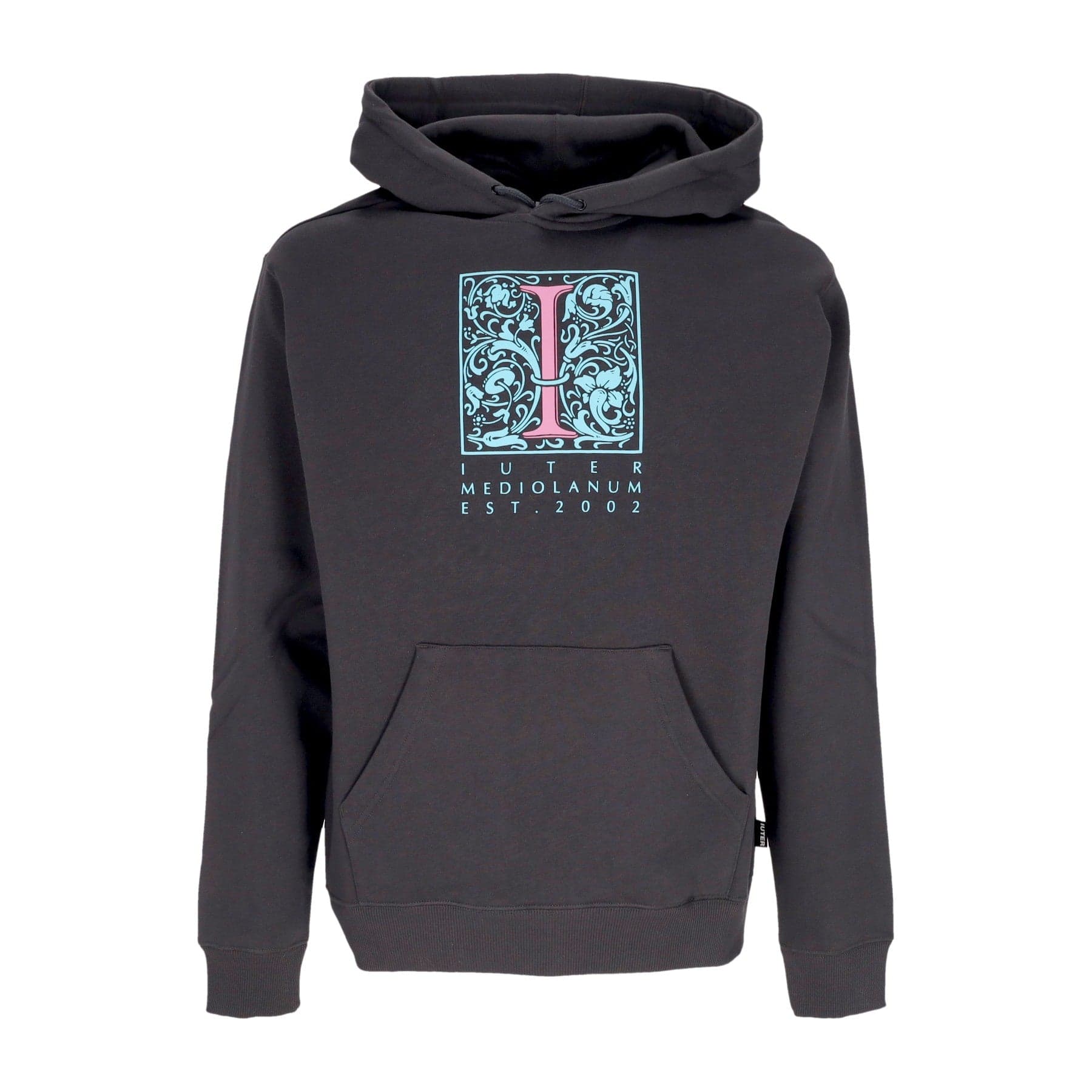 IUTER Felpa Cappuccio Uomo Mediolanum Hoodie Asphalt - 3