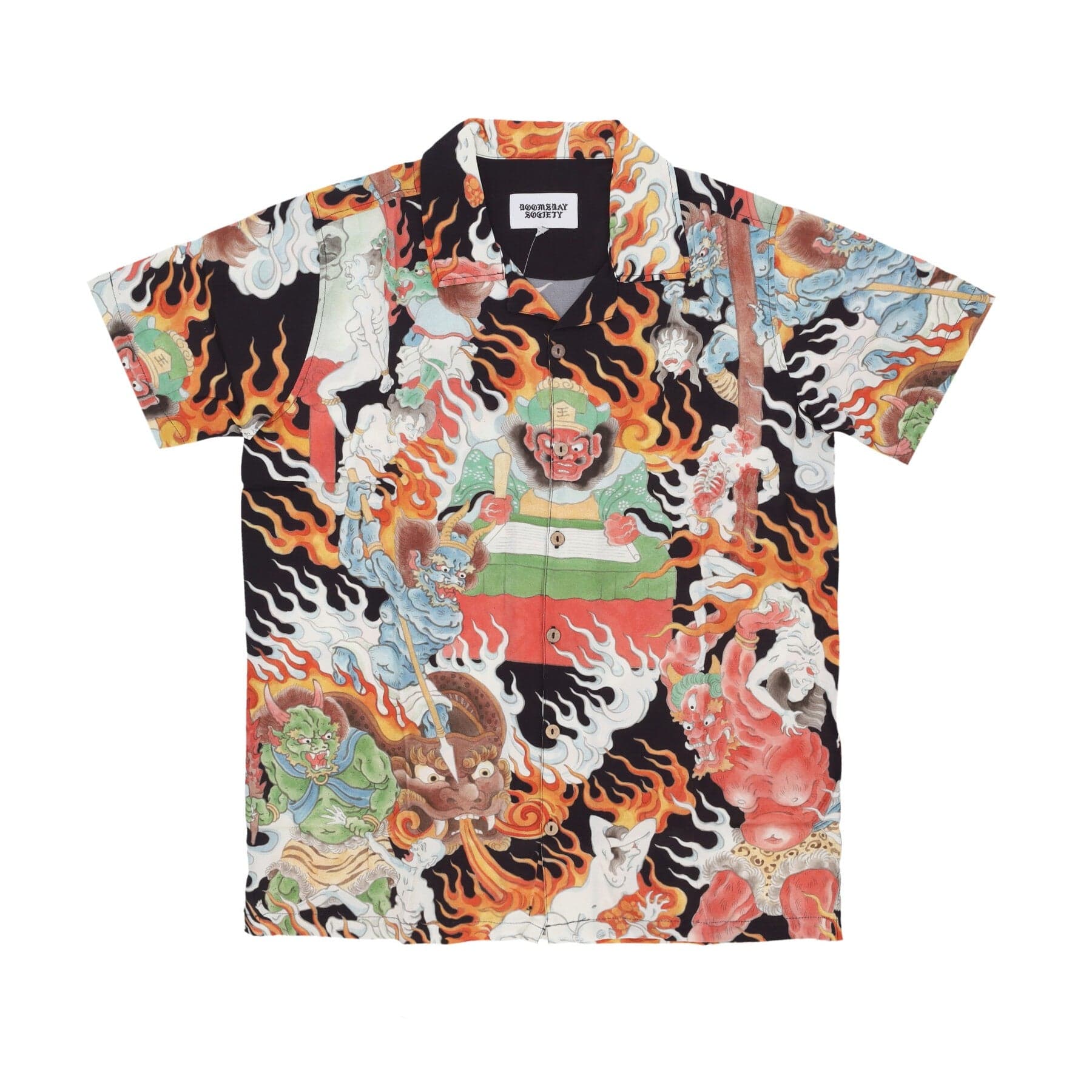 DOOMSDAY Camicia Manica Corta Uomo Inferno Shirt All Over Print - 3