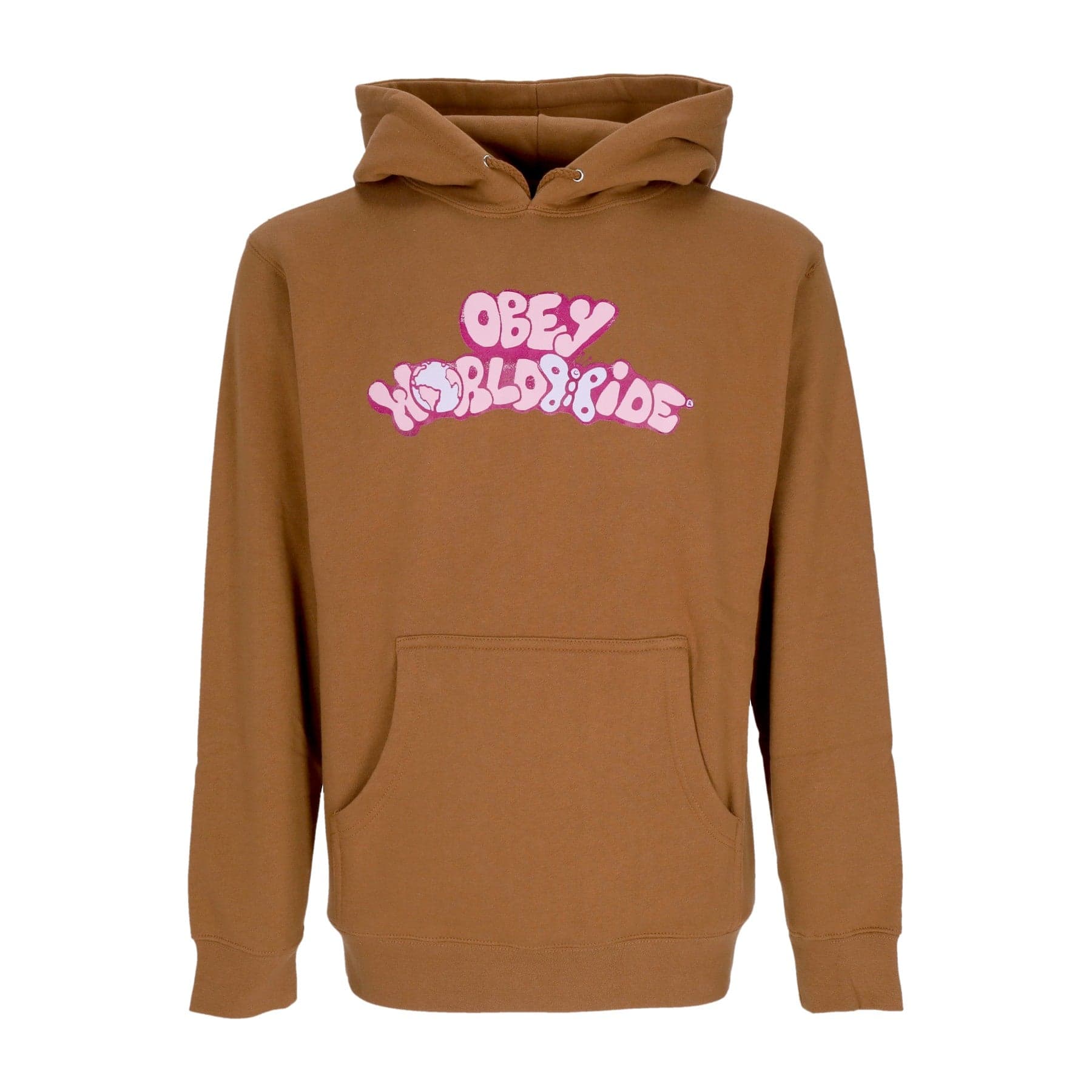 OBEY Felpa Cappuccio Donna W Worldwide Butterfly 2 Basic Hooded Fleece Saddle - 3