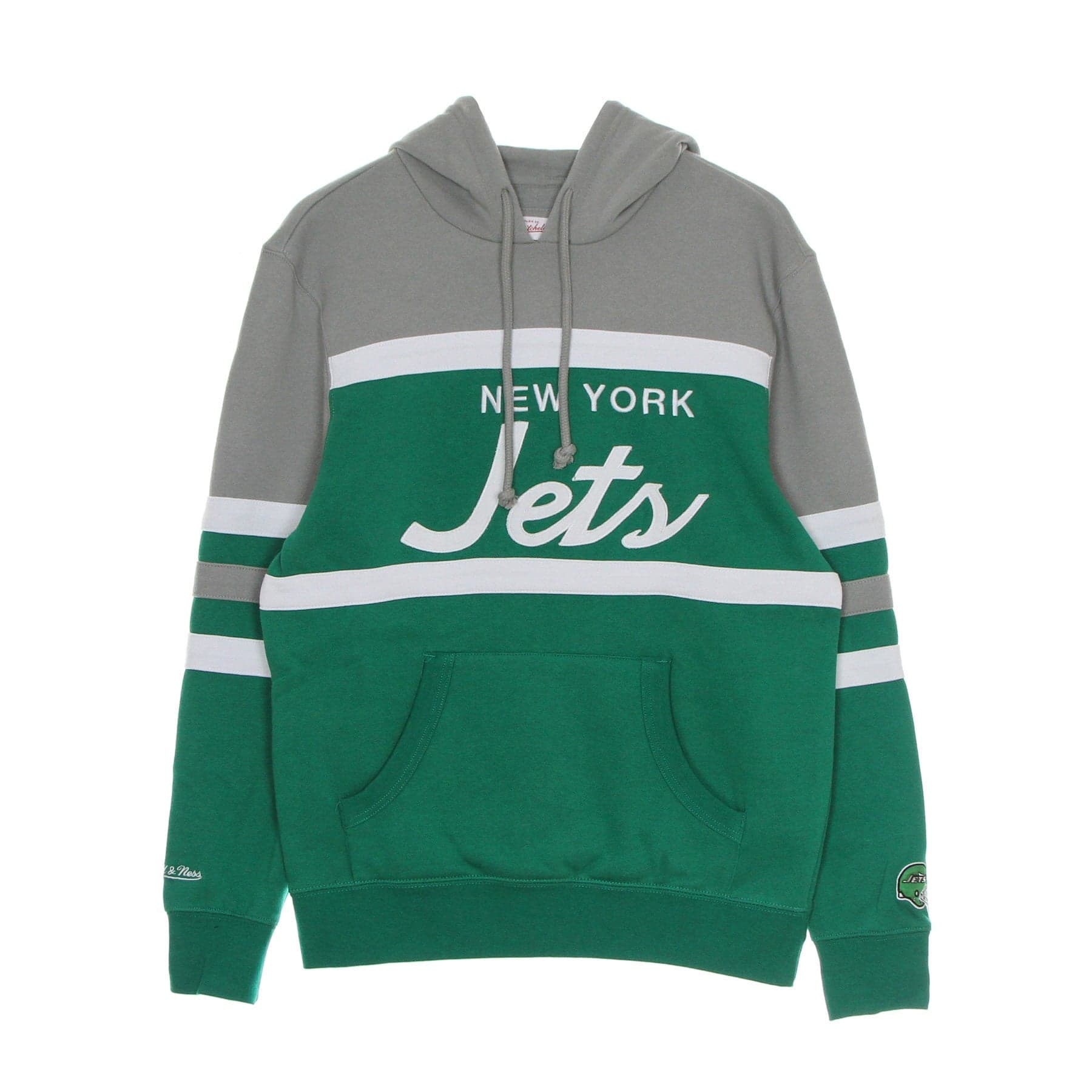 MITCHELL &amp; NESS Felpa Cappuccio Uomo Nfl Head Coach Hoody Neyjet Original Team Colors - 5