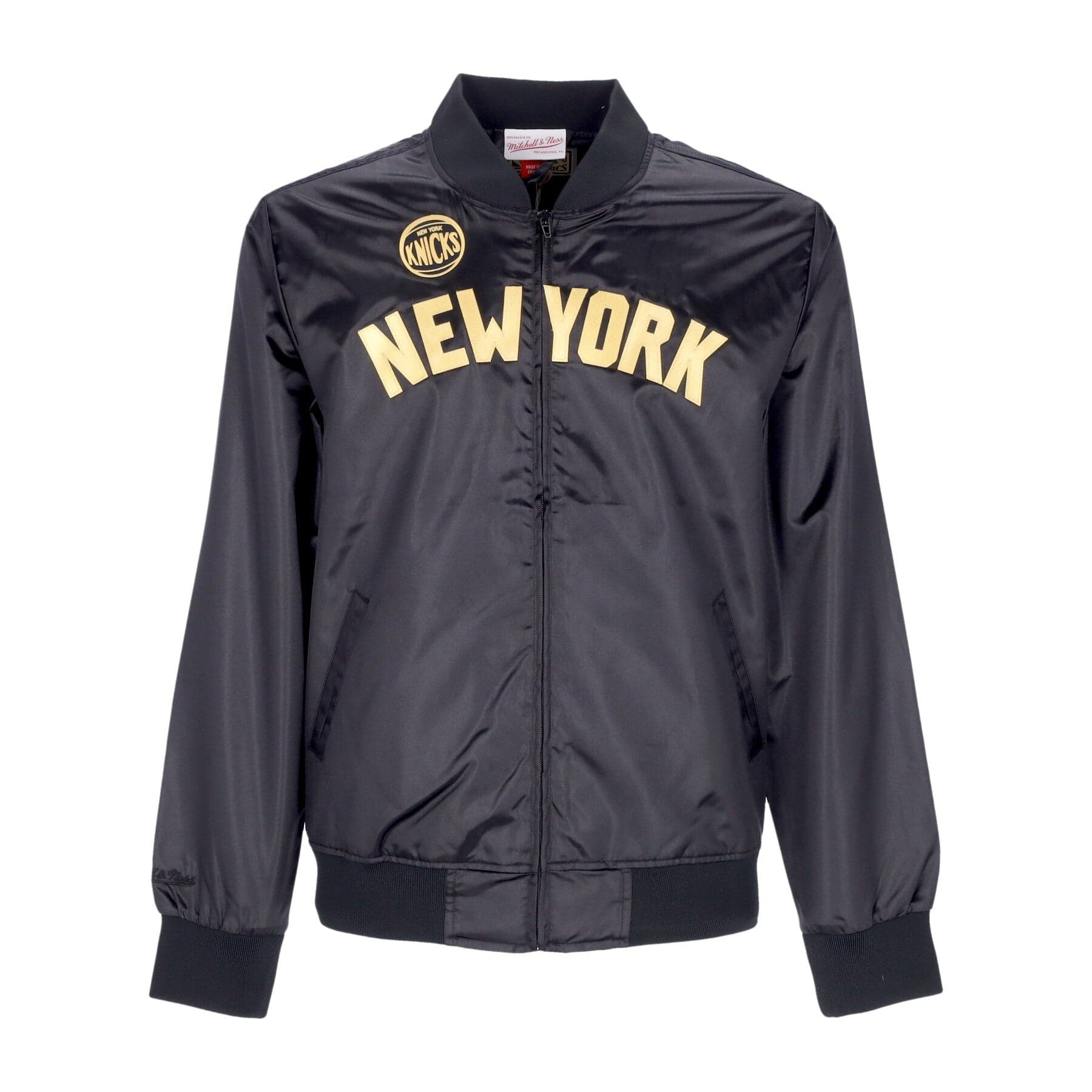 MITCHELL &amp; NESS Giacchetta Uomo Nba Big Face 4.0 Satin Jacket Hardwood Classics Neykni Black/original Team Colors - 4