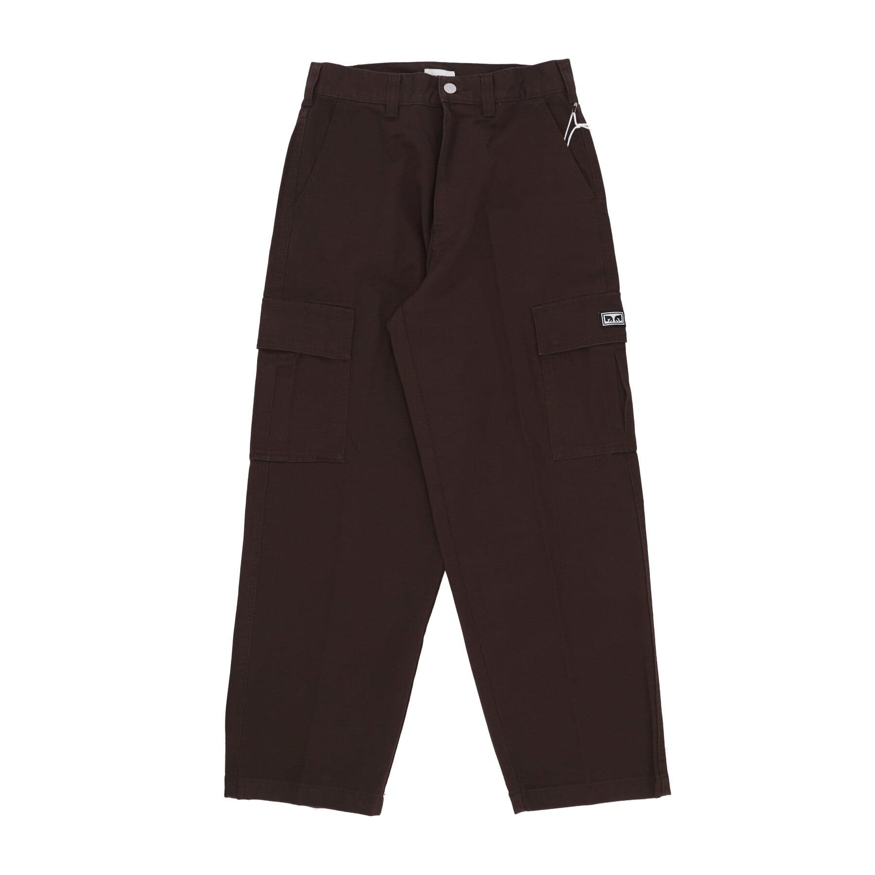 OBEY Pantalone Lungo Uomo Bigwig Baggy Twill Cargo Pant Java Brown - 3