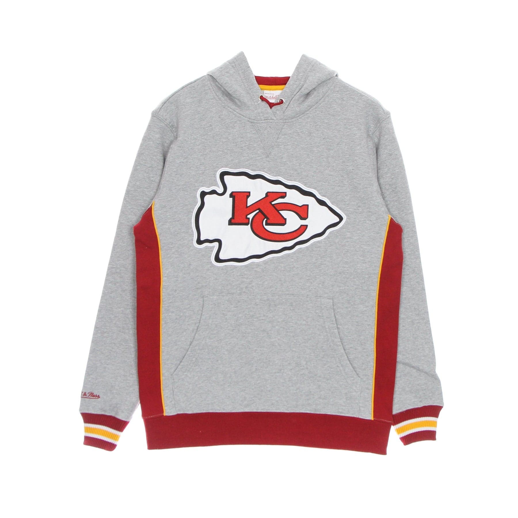 MITCHELL &amp; NESS Felpa Cappuccio Uomo Nfl Pinnacle Heavyweight Fleece Hoodie Kanchi Grey Heather/original Team Colors - 4