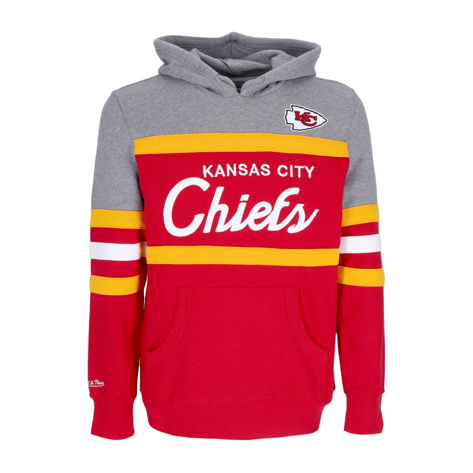 MITCHELL &amp; NESS Felpa Cappuccio Uomo Nfl Headcoach Hoodie Kanchi Scarlet - 4